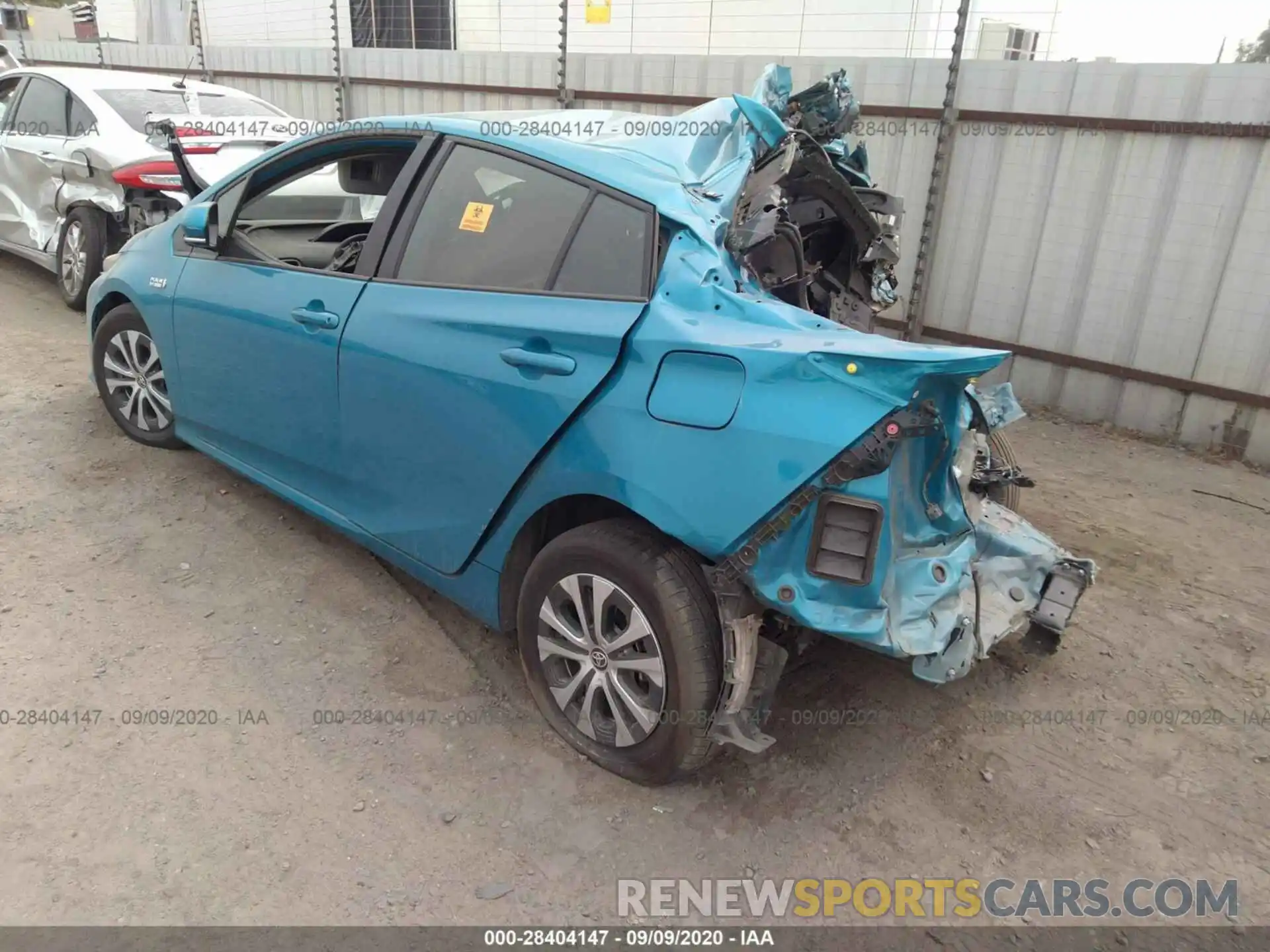 3 Photograph of a damaged car JTDKARFP8L3142520 TOYOTA PRIUS PRIME 2020