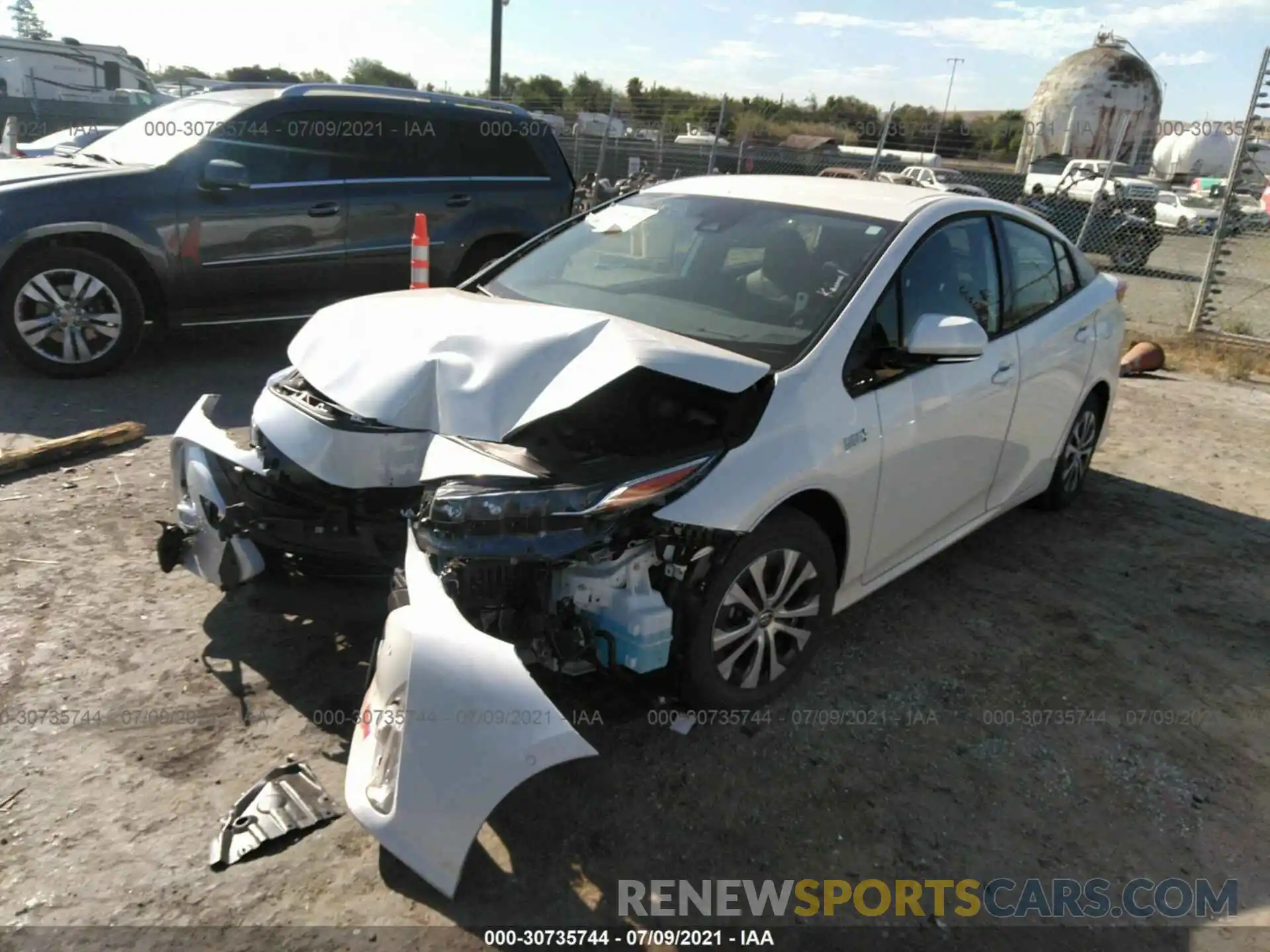 2 Photograph of a damaged car JTDKARFP8L3142680 TOYOTA PRIUS PRIME 2020