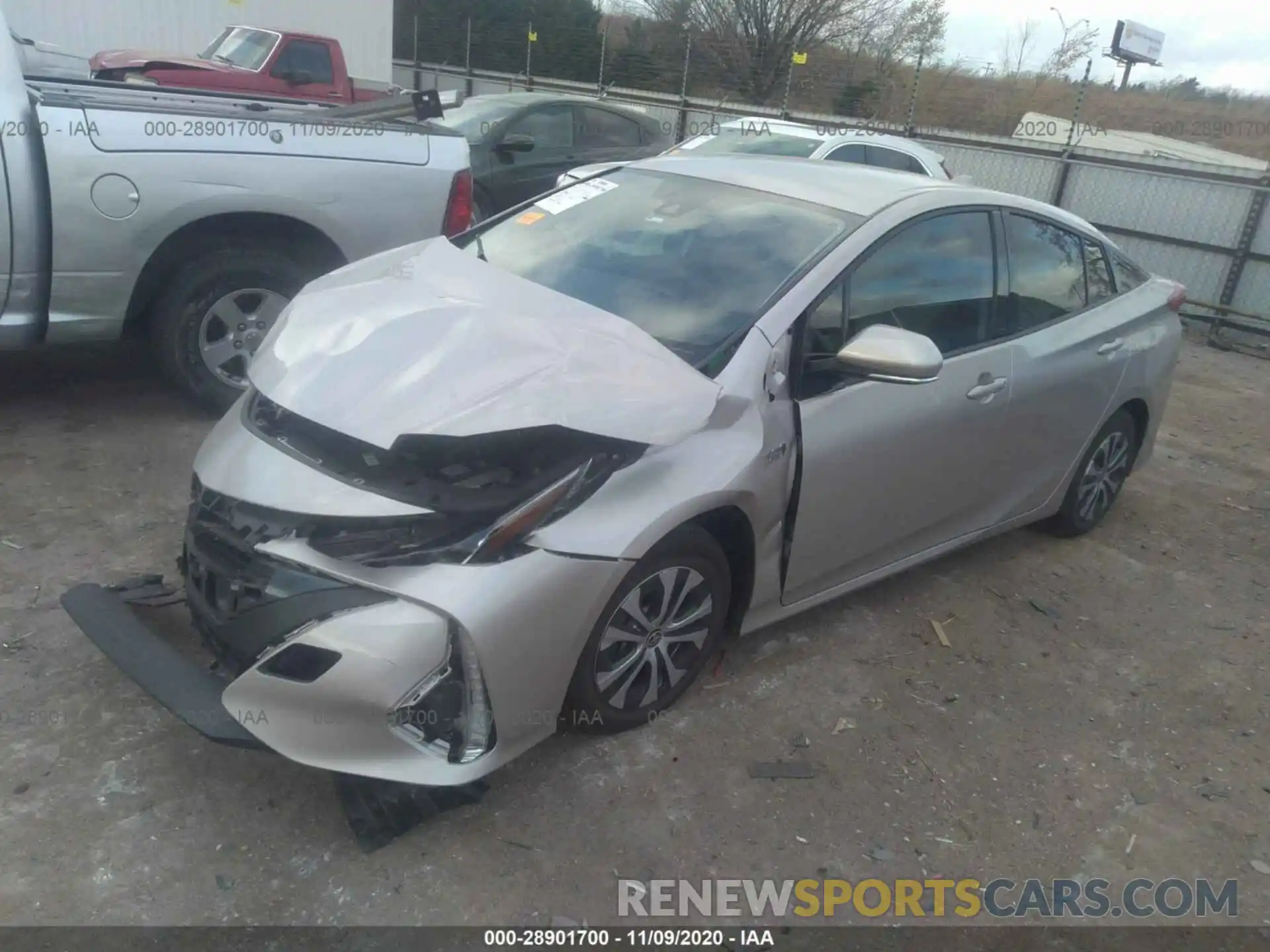 2 Photograph of a damaged car JTDKARFP8L3149953 TOYOTA PRIUS PRIME 2020