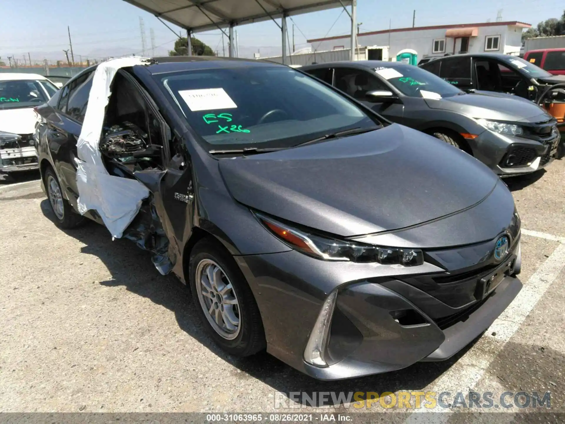 1 Photograph of a damaged car JTDKARFP8L3157292 TOYOTA PRIUS PRIME 2020