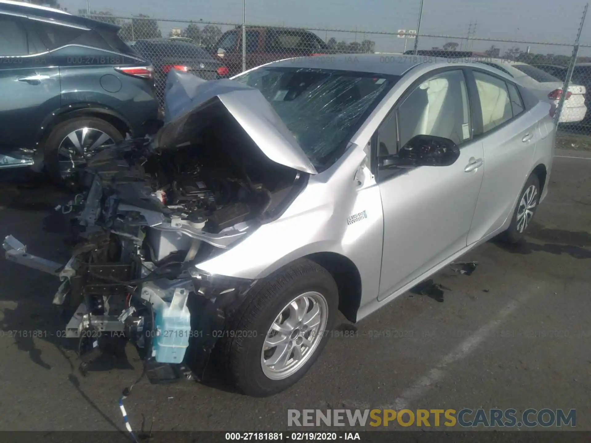 2 Photograph of a damaged car JTDKARFP9L3138055 TOYOTA PRIUS PRIME 2020