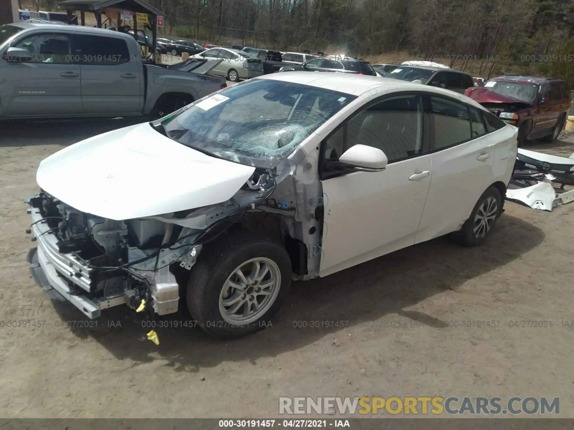 2 Photograph of a damaged car JTDKARFP9L3160458 TOYOTA PRIUS PRIME 2020