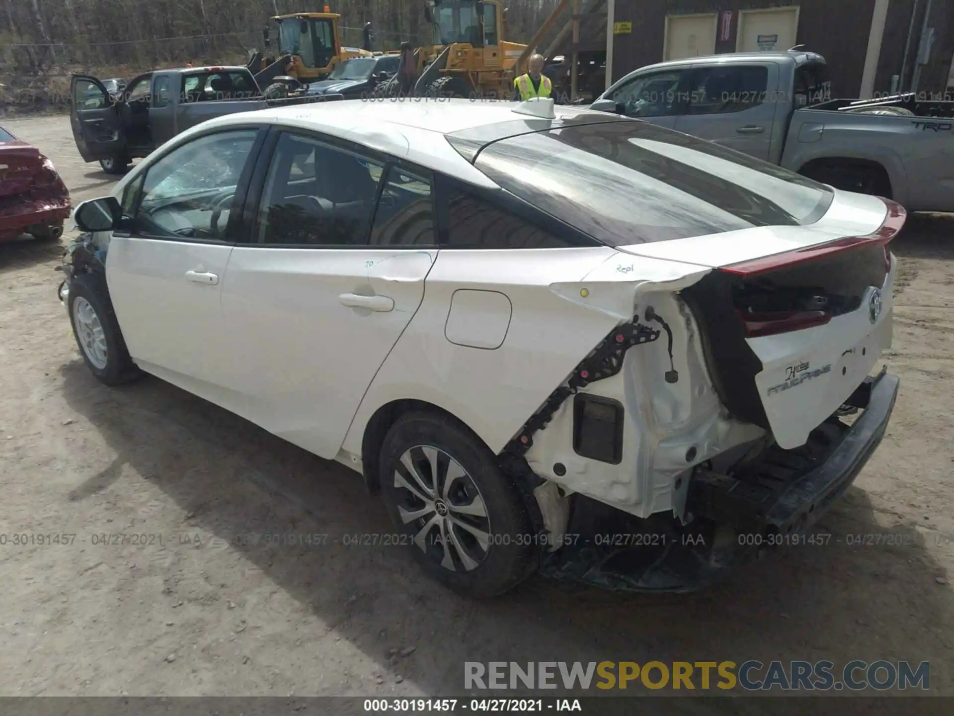 3 Photograph of a damaged car JTDKARFP9L3160458 TOYOTA PRIUS PRIME 2020