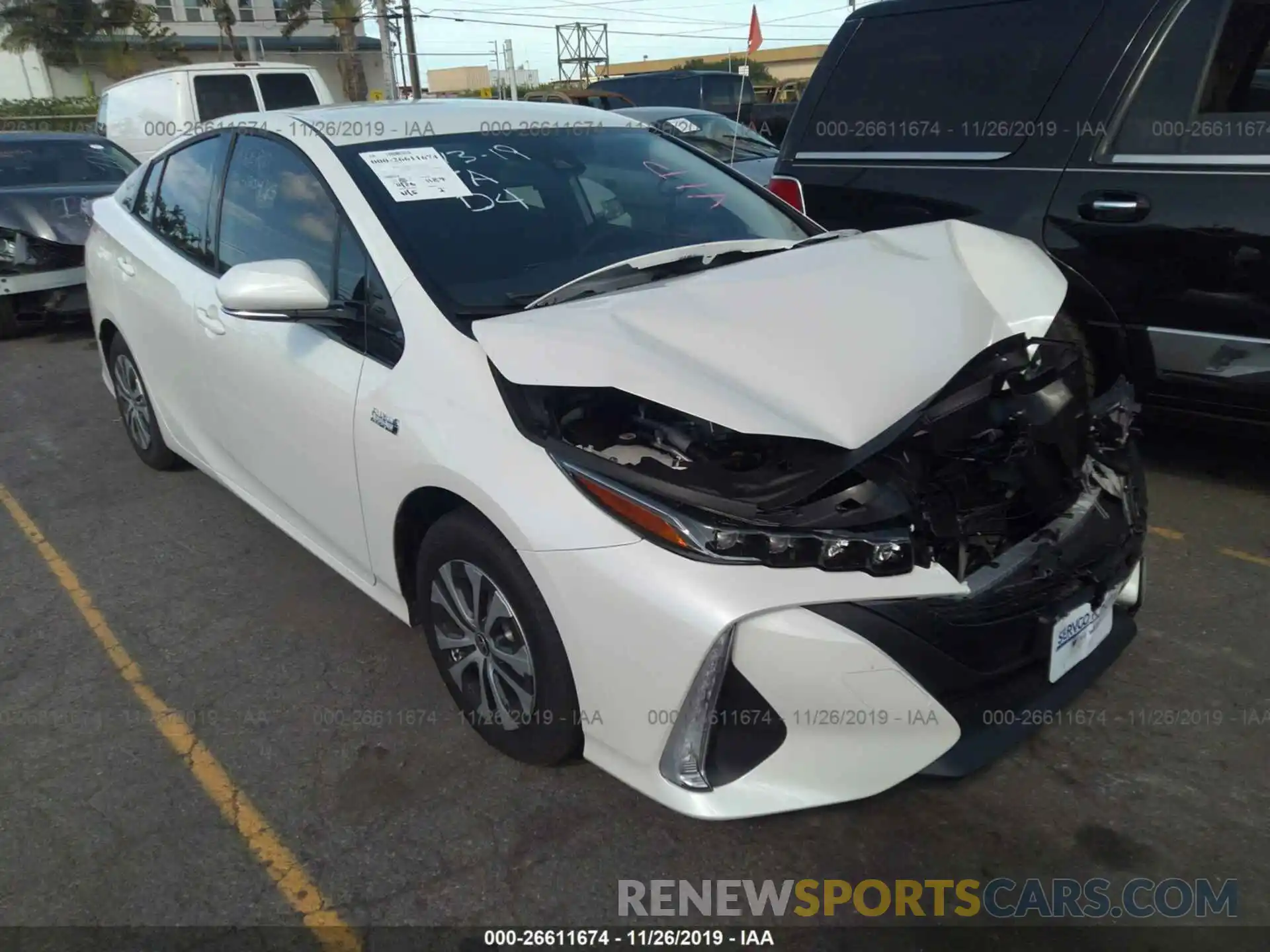 1 Photograph of a damaged car JTDKARFPXL3134595 TOYOTA PRIUS PRIME 2020