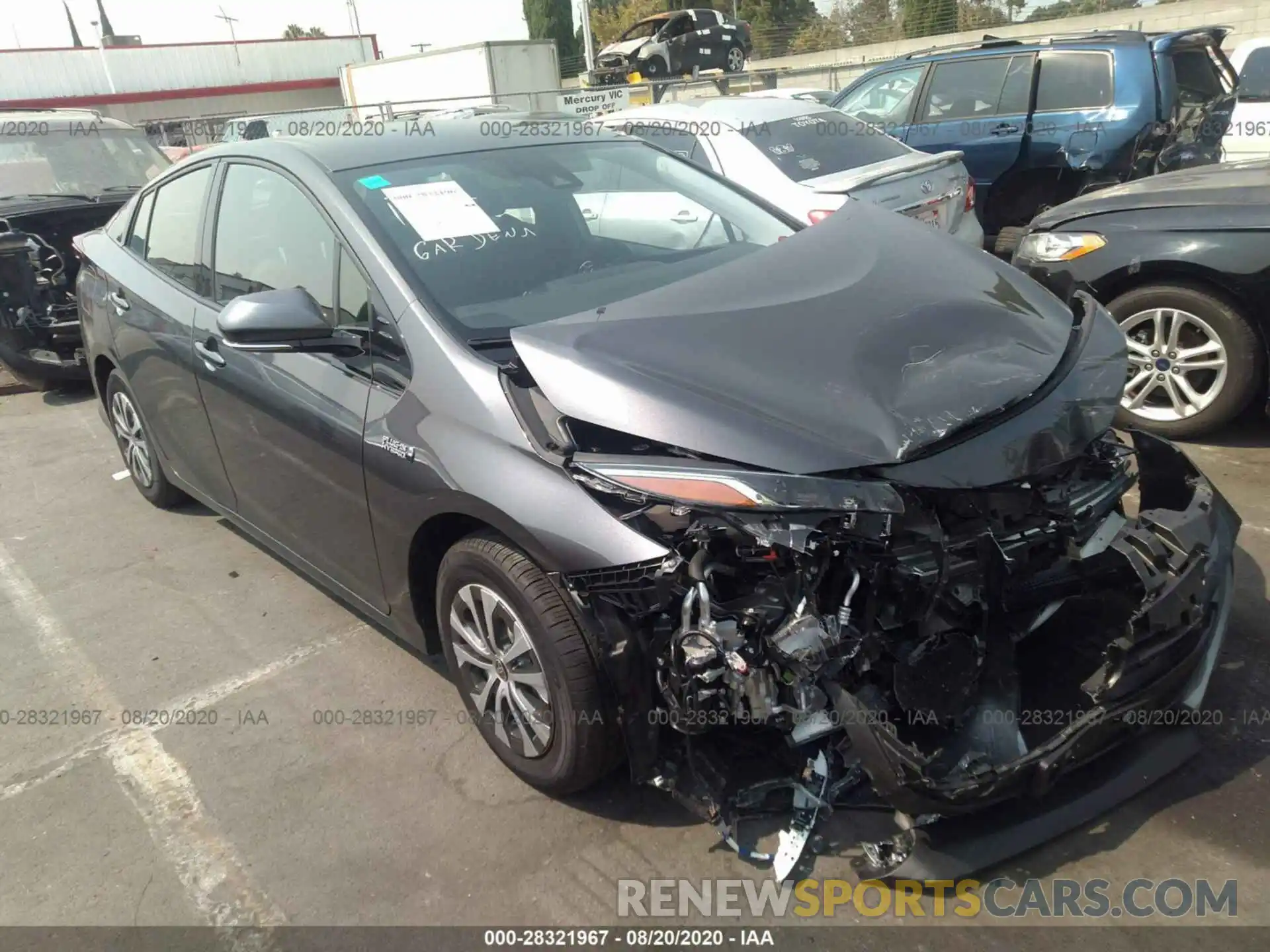 1 Photograph of a damaged car JTDKARFPXL3154698 TOYOTA PRIUS PRIME 2020