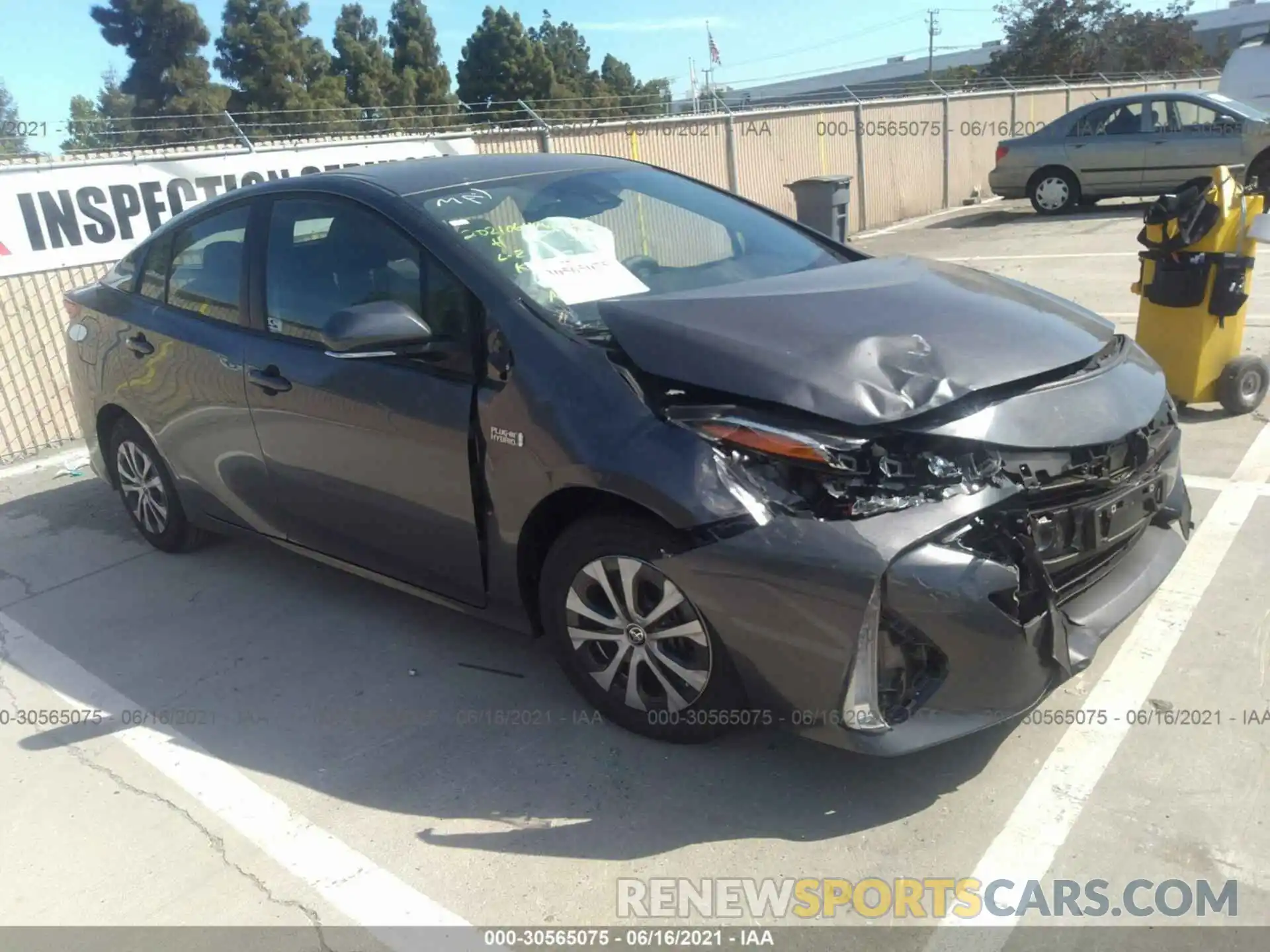 1 Photograph of a damaged car JTDKAMFP0M3185849 TOYOTA PRIUS PRIME 2021