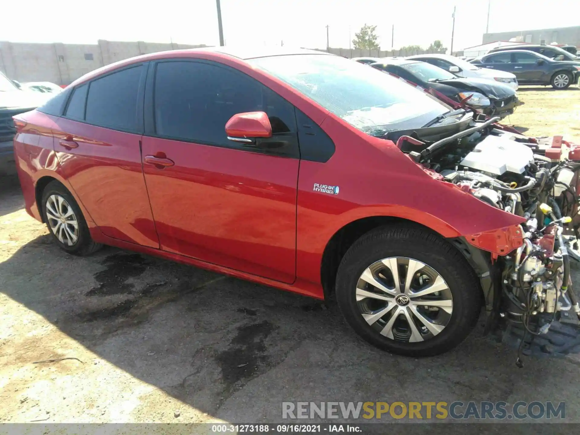 1 Photograph of a damaged car JTDKAMFP0M3189383 TOYOTA PRIUS PRIME 2021