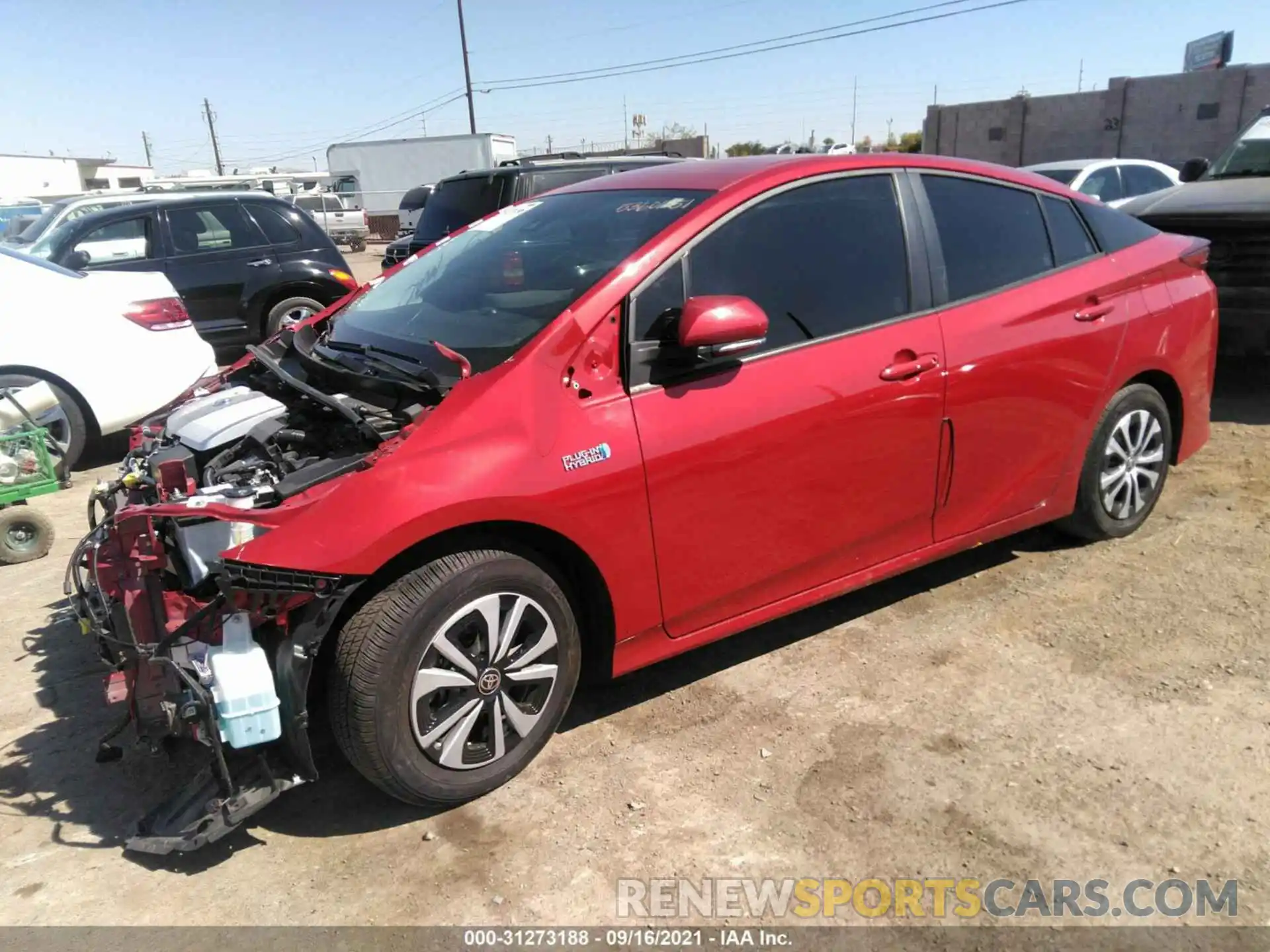 2 Photograph of a damaged car JTDKAMFP0M3189383 TOYOTA PRIUS PRIME 2021