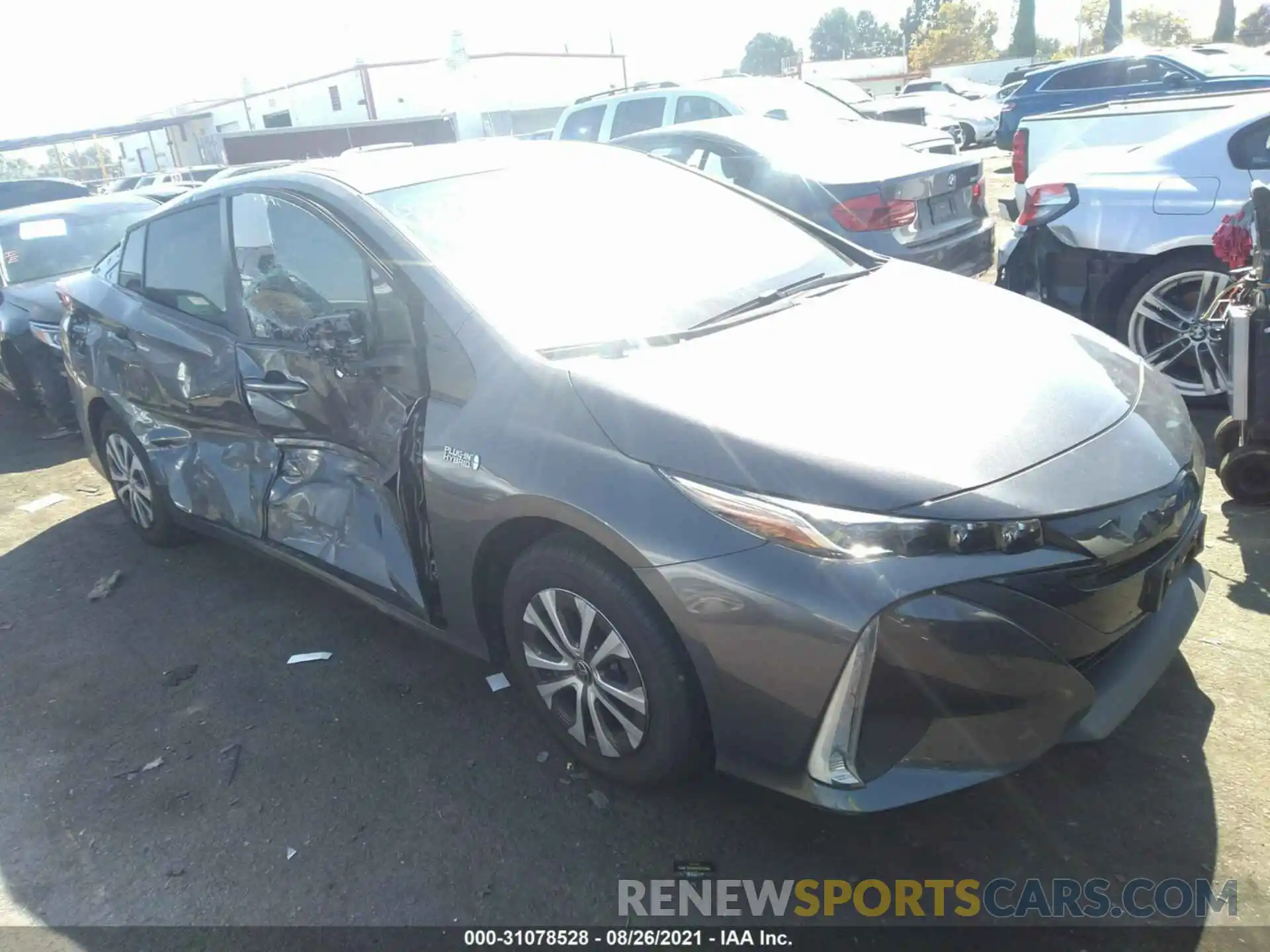 1 Photograph of a damaged car JTDKAMFP0M3189920 TOYOTA PRIUS PRIME 2021