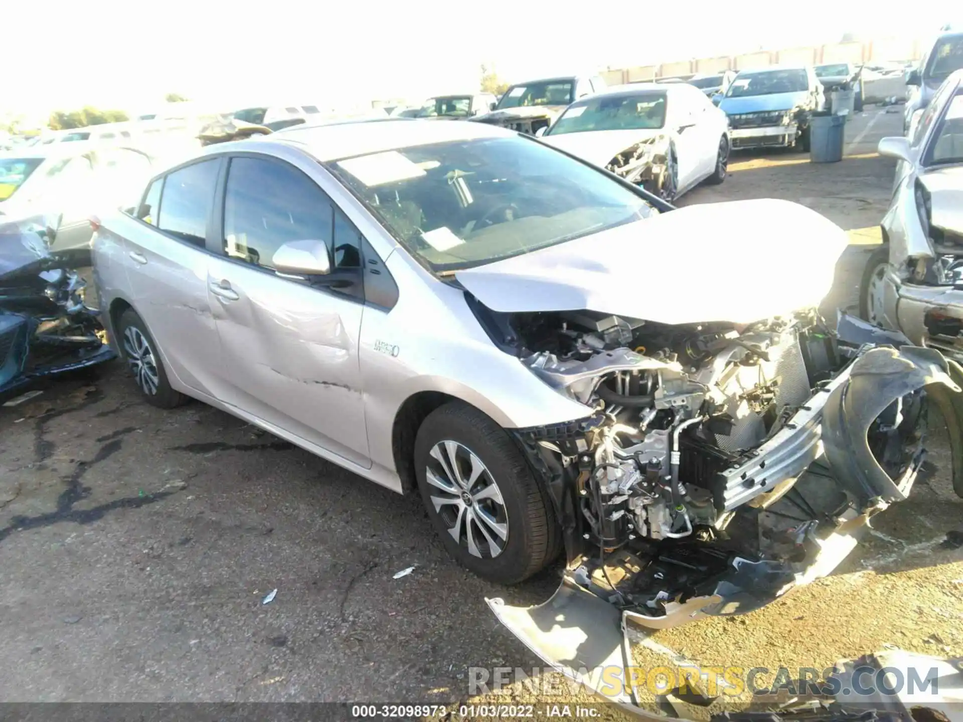 1 Photograph of a damaged car JTDKAMFP1M3171684 TOYOTA PRIUS PRIME 2021