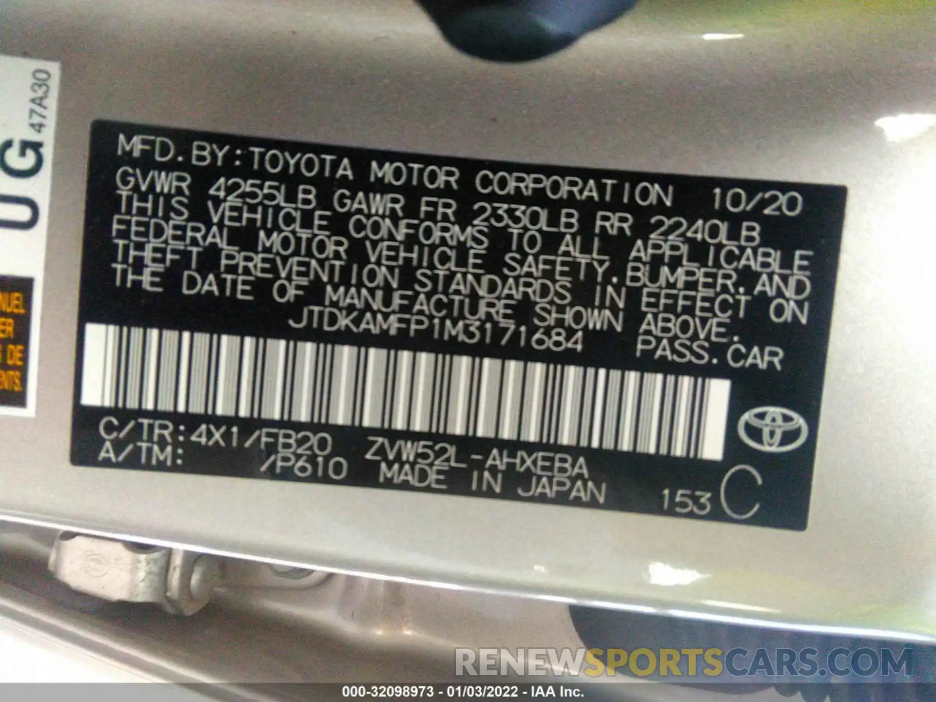 9 Photograph of a damaged car JTDKAMFP1M3171684 TOYOTA PRIUS PRIME 2021