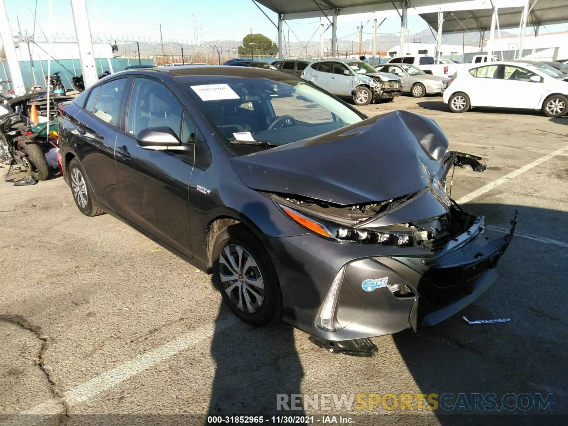 1 Photograph of a damaged car JTDKAMFP1M3176559 TOYOTA PRIUS PRIME 2021