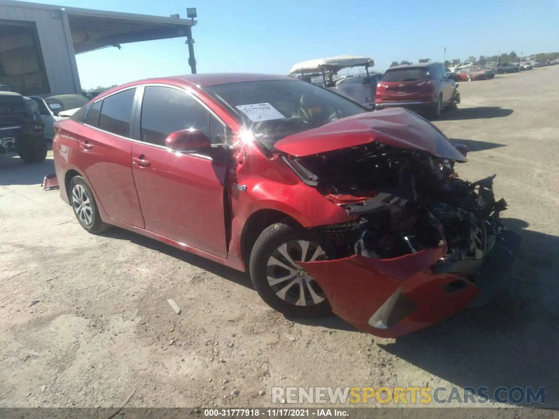 1 Photograph of a damaged car JTDKAMFP1M3180496 TOYOTA PRIUS PRIME 2021