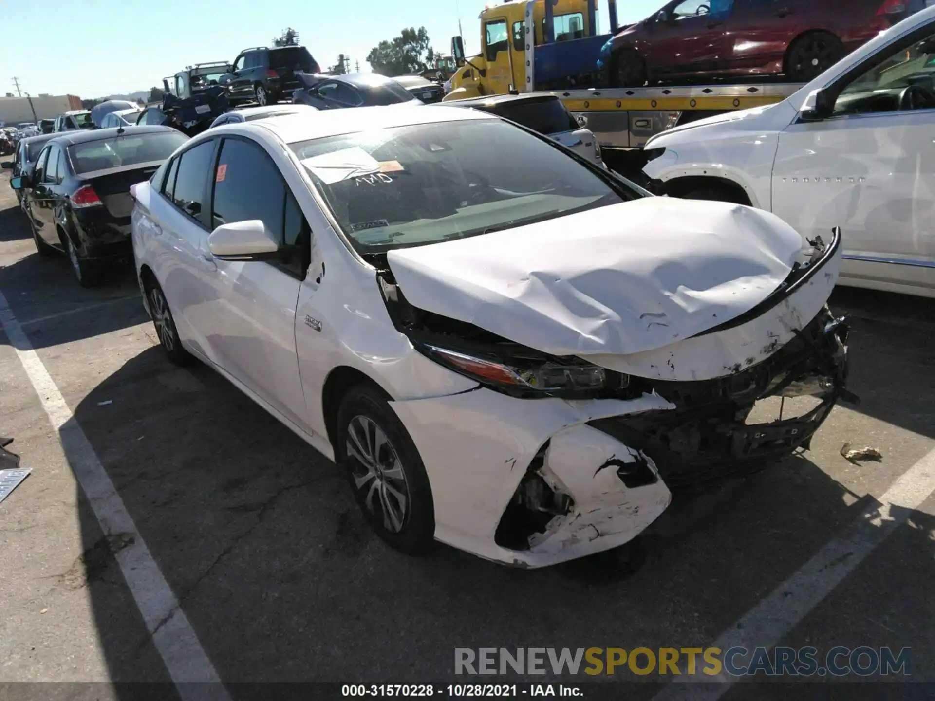 1 Photograph of a damaged car JTDKAMFP1M3185035 TOYOTA PRIUS PRIME 2021