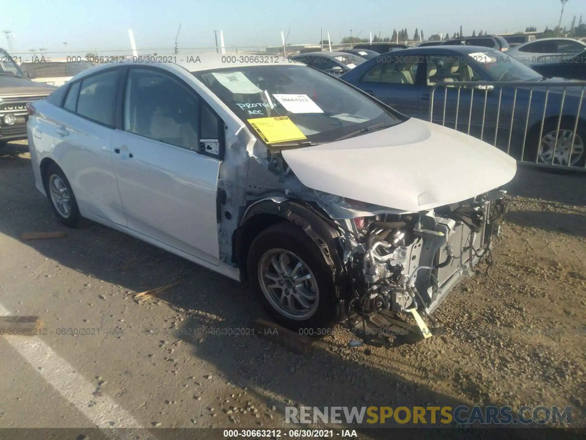 1 Photograph of a damaged car JTDKAMFP2M3179213 TOYOTA PRIUS PRIME 2021