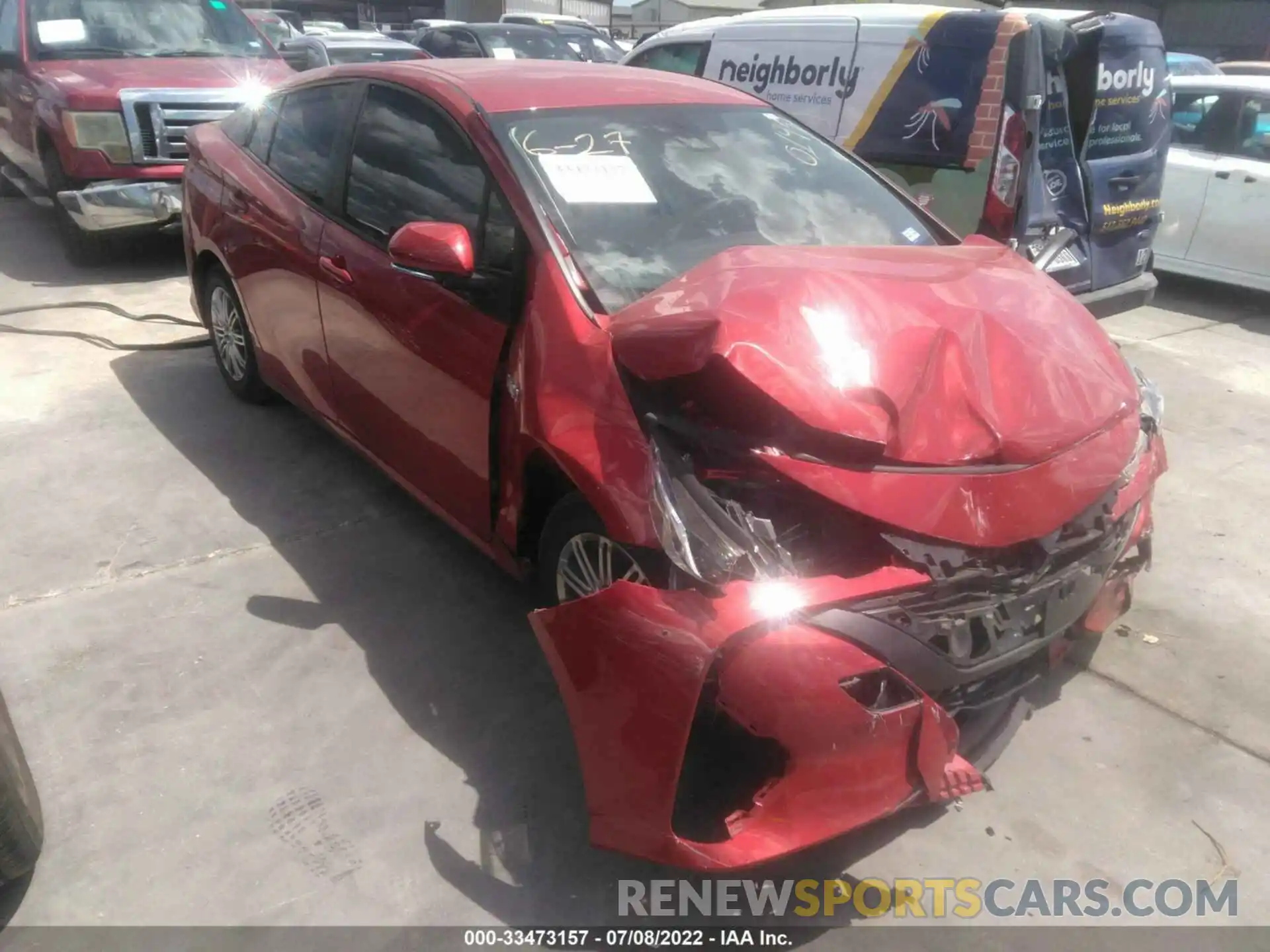 1 Photograph of a damaged car JTDKAMFP2M3190194 TOYOTA PRIUS PRIME 2021