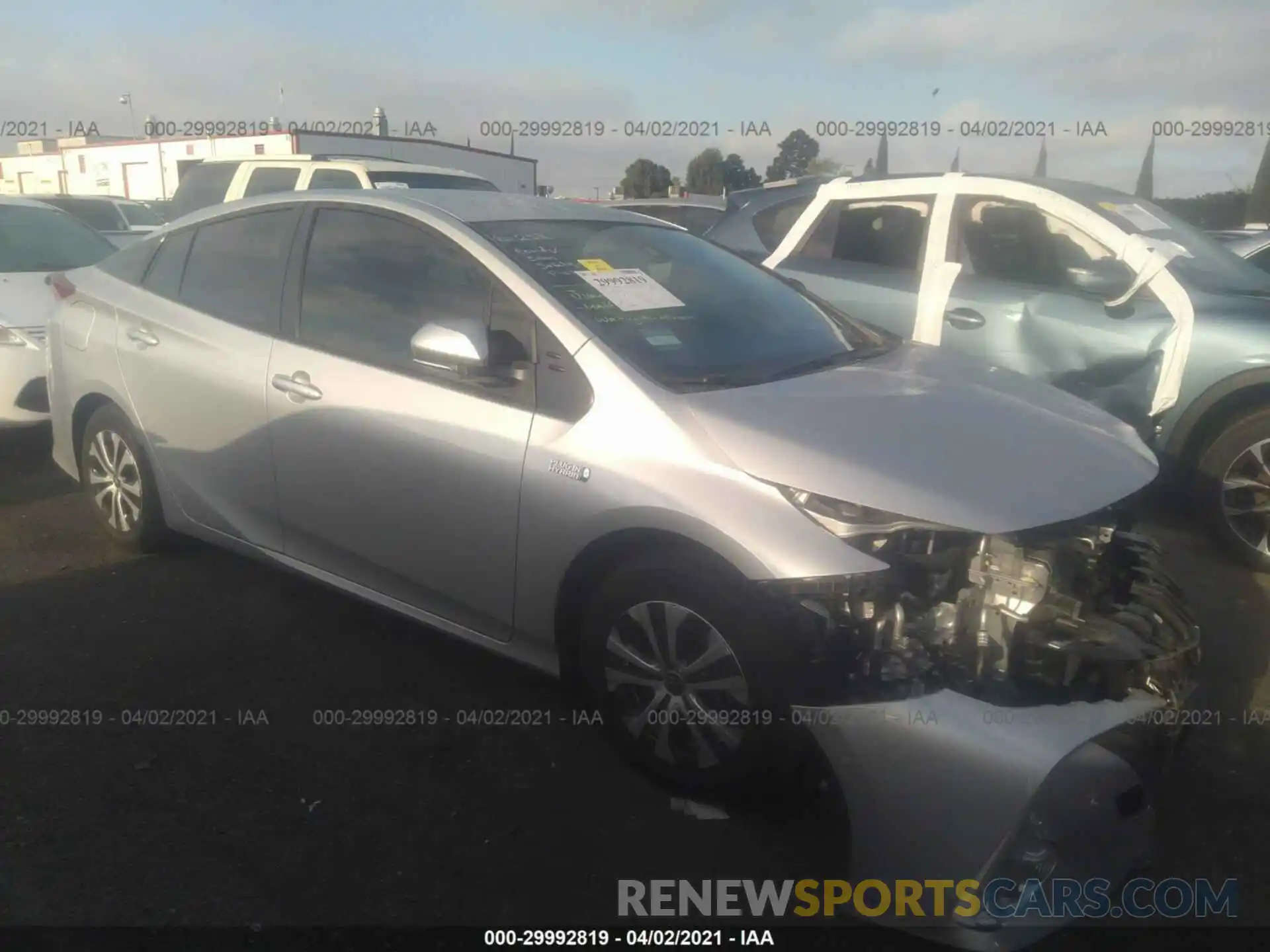 1 Photograph of a damaged car JTDKAMFP3M3165028 TOYOTA PRIUS PRIME 2021