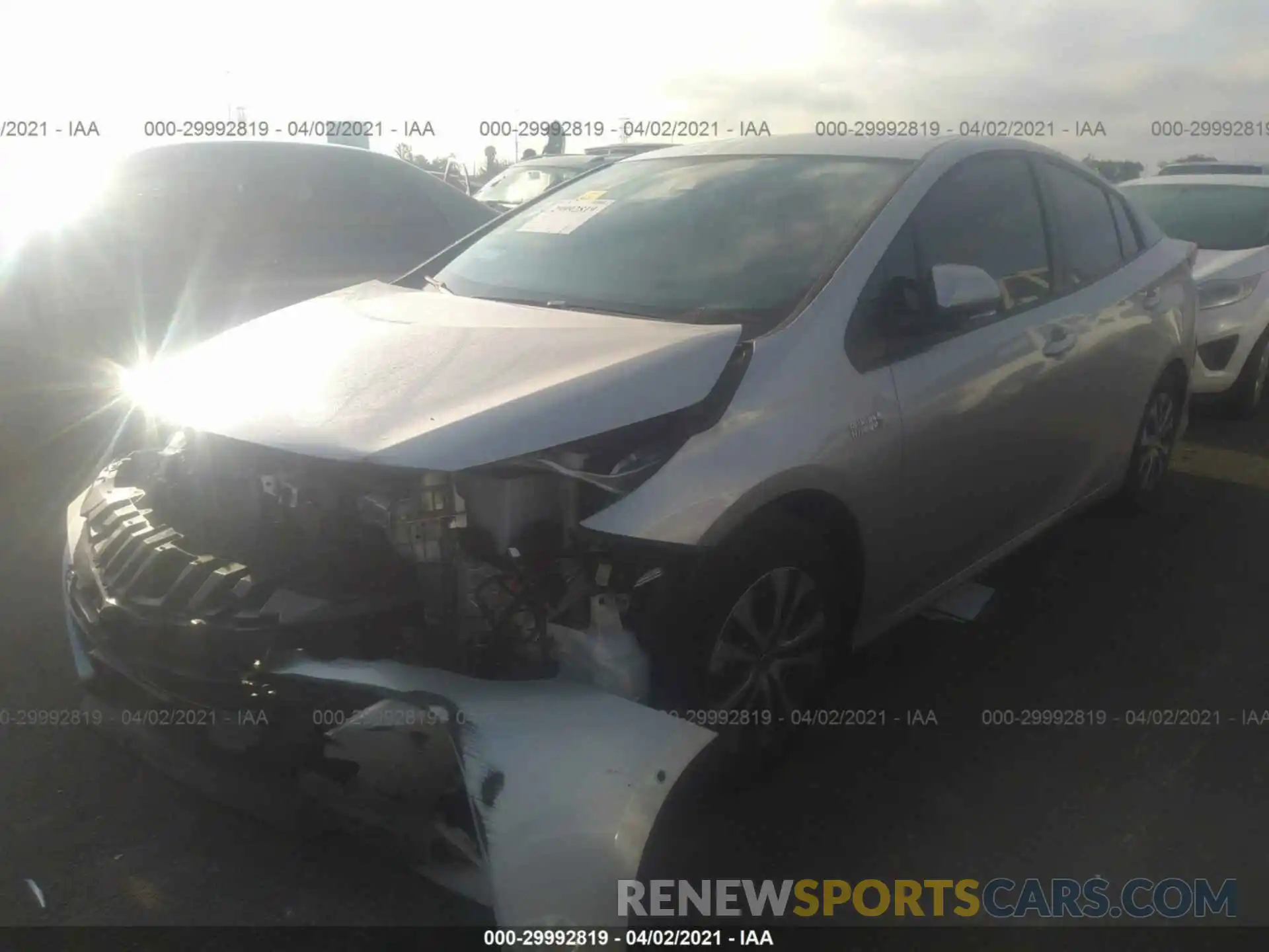 2 Photograph of a damaged car JTDKAMFP3M3165028 TOYOTA PRIUS PRIME 2021