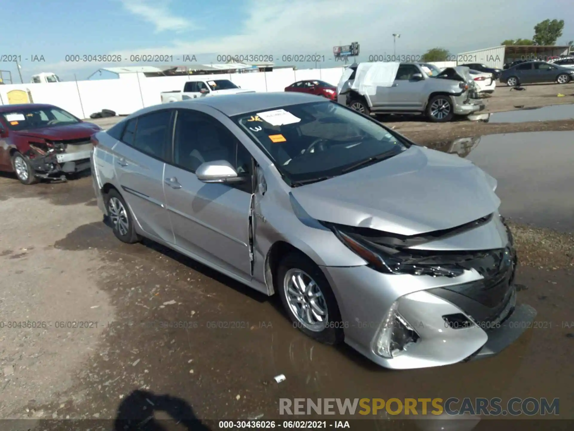 1 Photograph of a damaged car JTDKAMFP3M3166079 TOYOTA PRIUS PRIME 2021