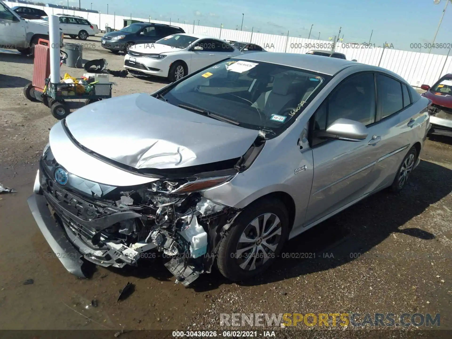 2 Photograph of a damaged car JTDKAMFP3M3166079 TOYOTA PRIUS PRIME 2021