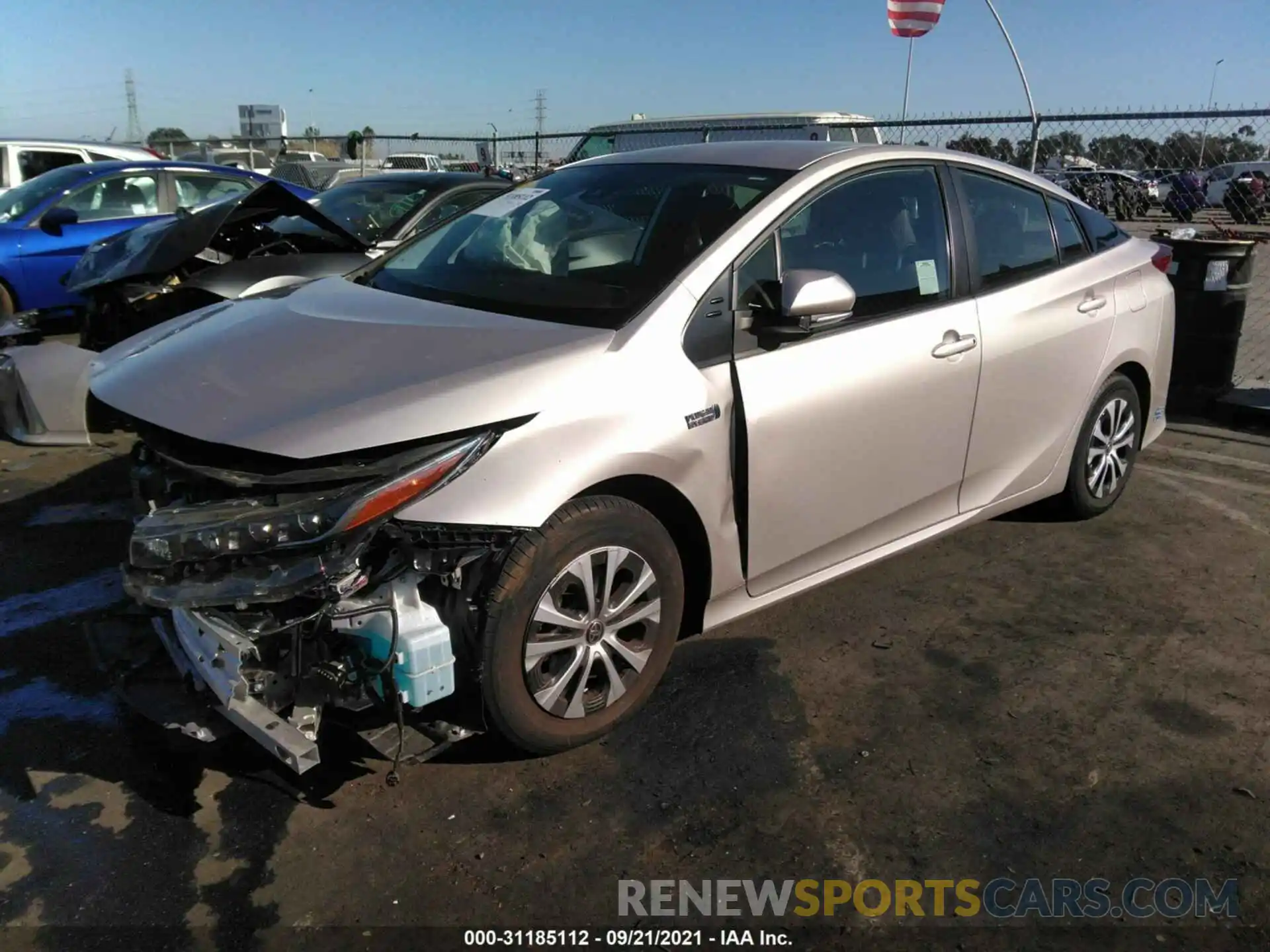 2 Photograph of a damaged car JTDKAMFP3M3174215 TOYOTA PRIUS PRIME 2021