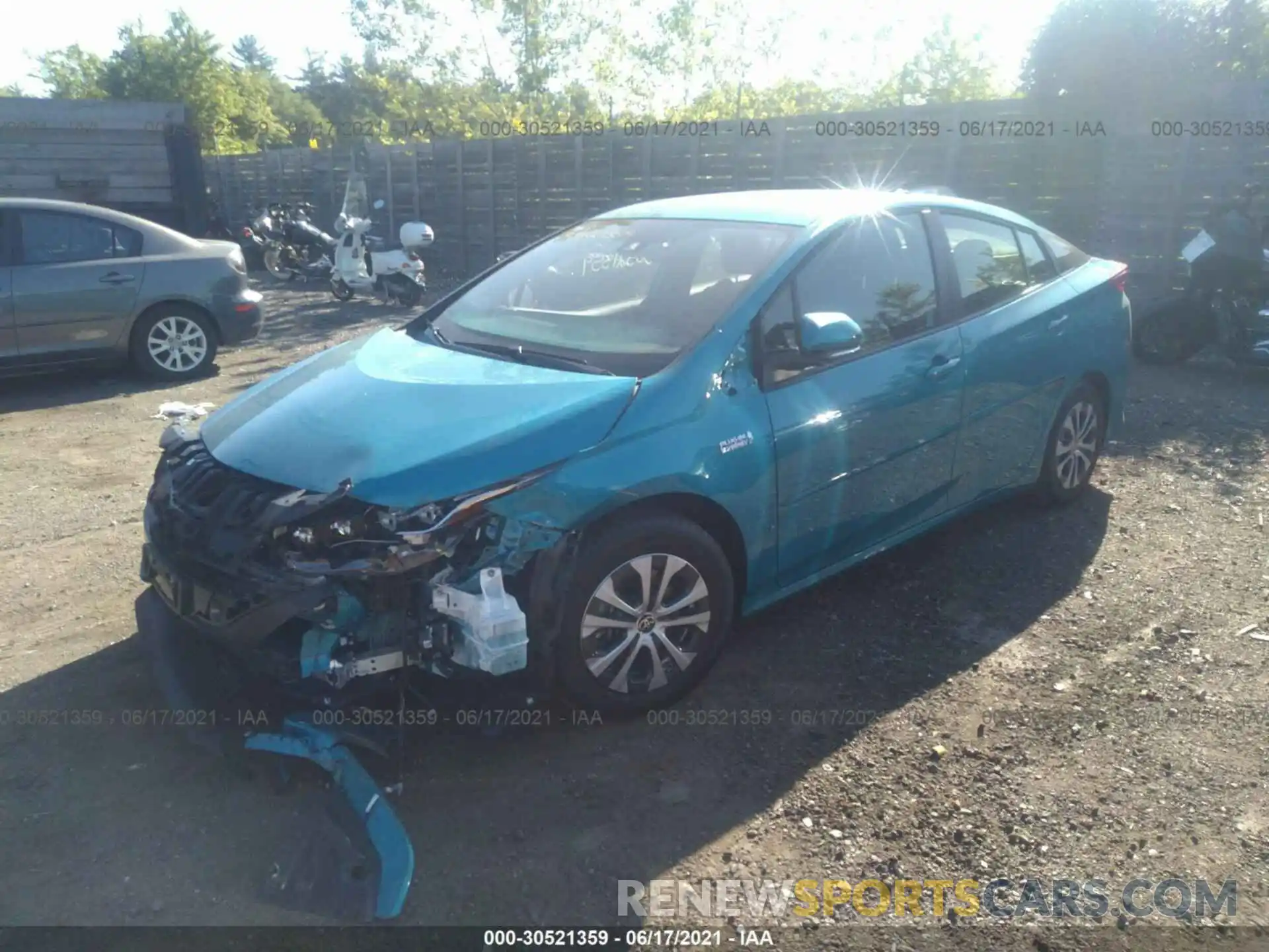 2 Photograph of a damaged car JTDKAMFP3M3189765 TOYOTA PRIUS PRIME 2021