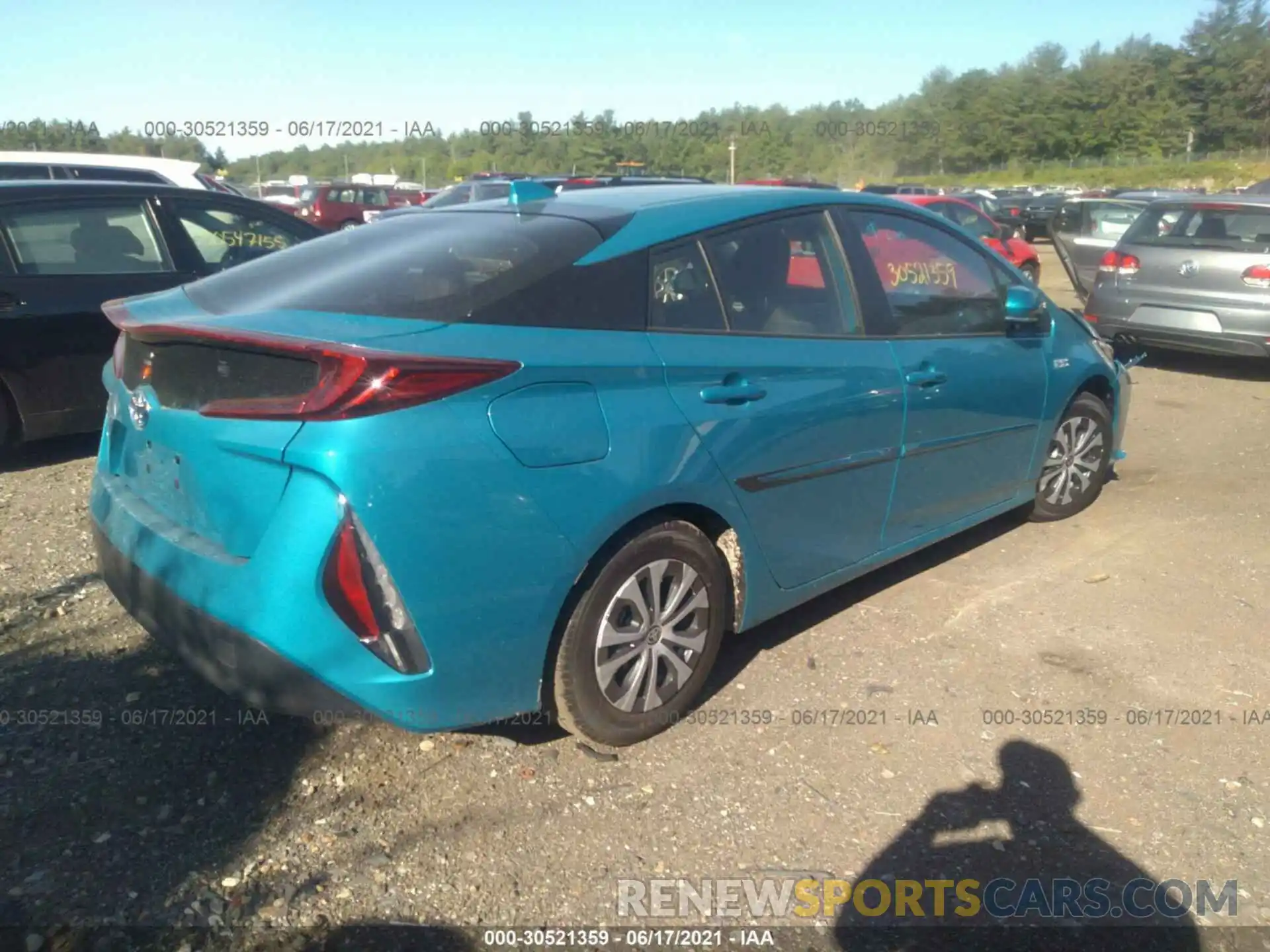 4 Фотография поврежденного автомобиля JTDKAMFP3M3189765 TOYOTA PRIUS PRIME 2021