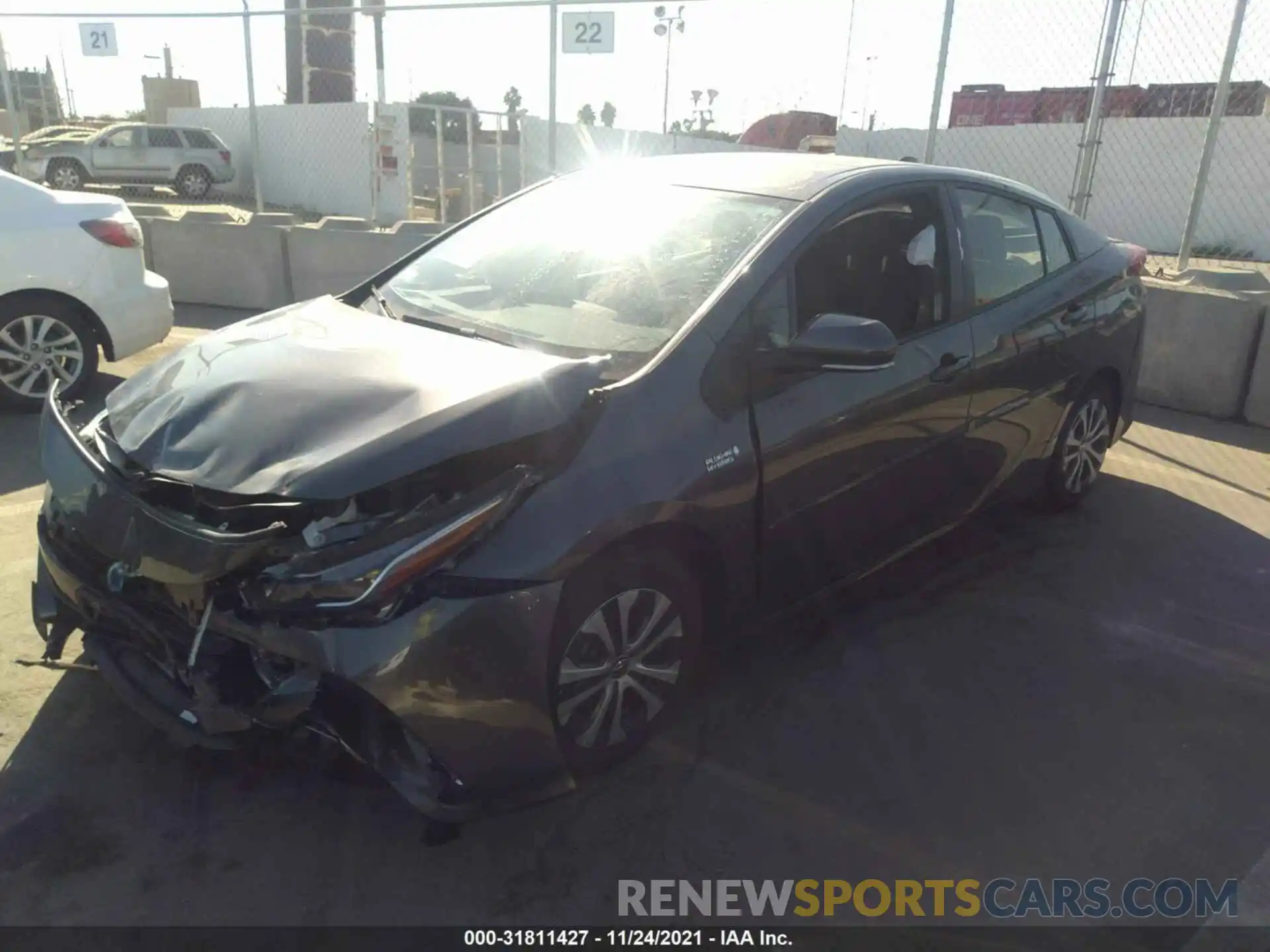 2 Photograph of a damaged car JTDKAMFP3M3191810 TOYOTA PRIUS PRIME 2021