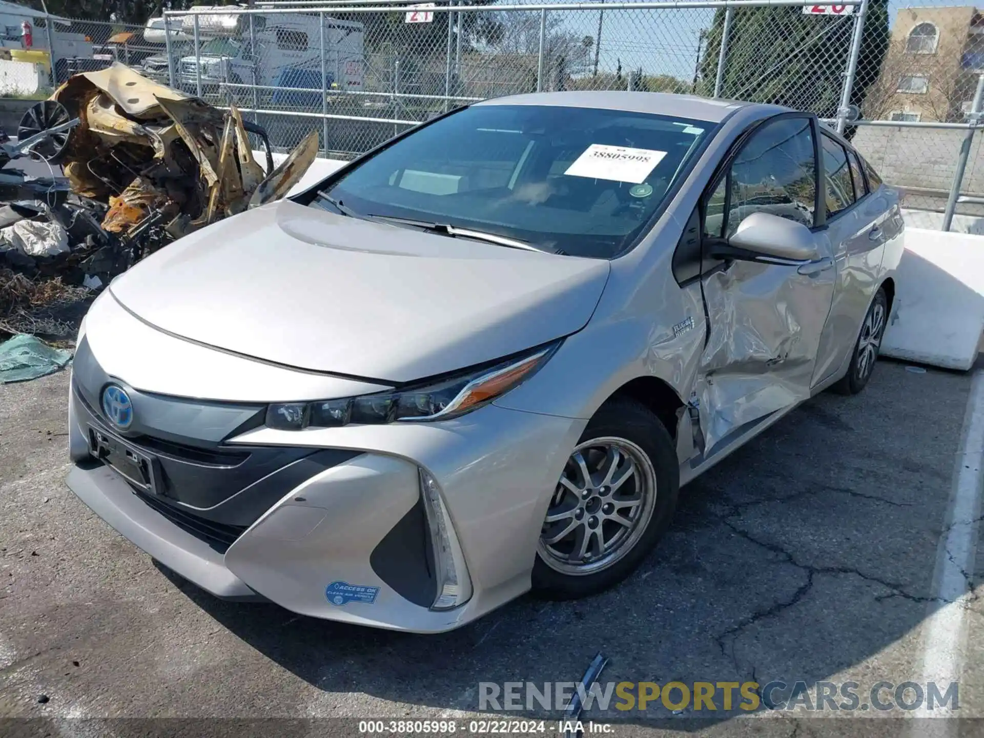 2 Photograph of a damaged car JTDKAMFP4M3171274 TOYOTA PRIUS PRIME 2021