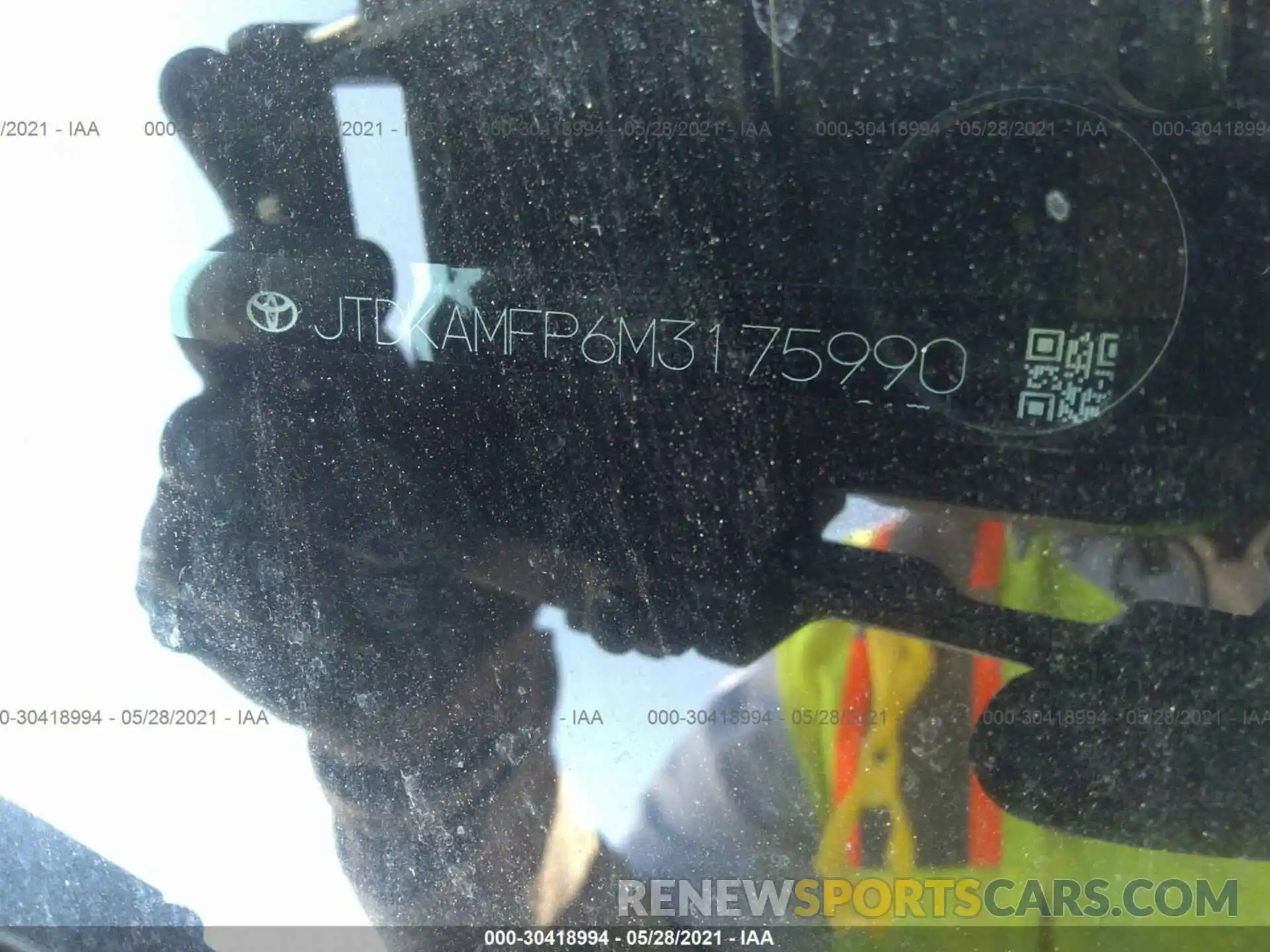 9 Photograph of a damaged car JTDKAMFP6M3175990 TOYOTA PRIUS PRIME 2021