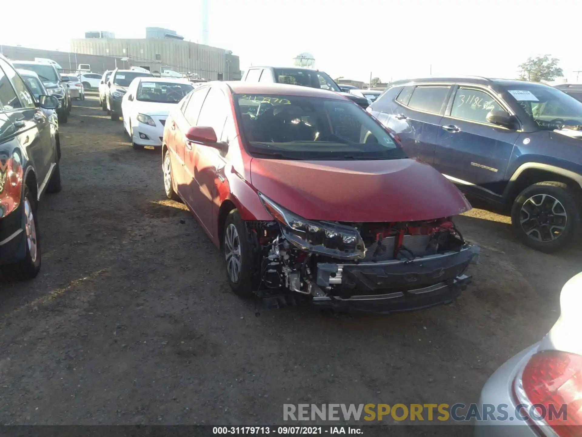 1 Photograph of a damaged car JTDKAMFP6M3180235 TOYOTA PRIUS PRIME 2021