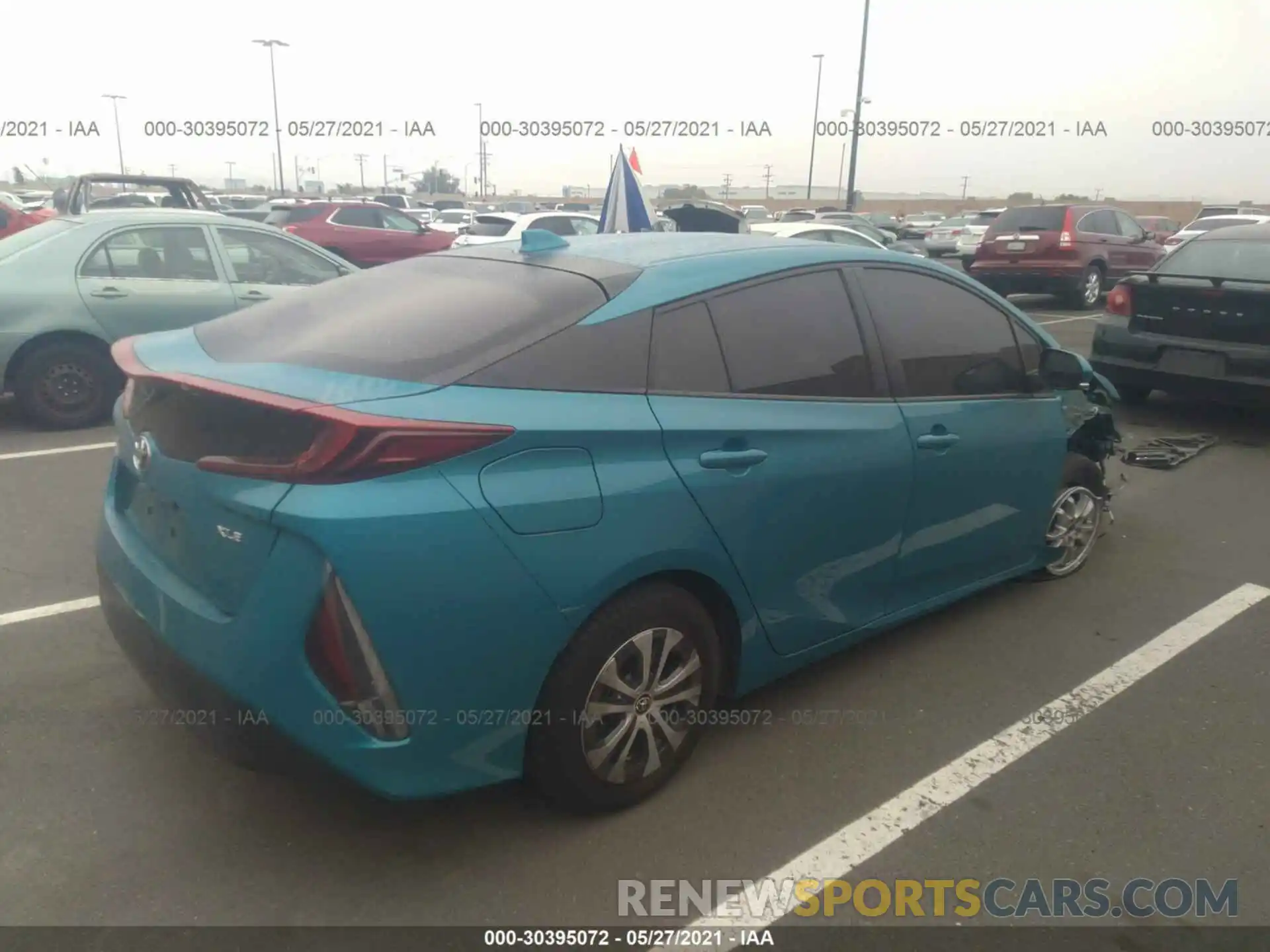 4 Фотография поврежденного автомобиля JTDKAMFP7M3168059 TOYOTA PRIUS PRIME 2021