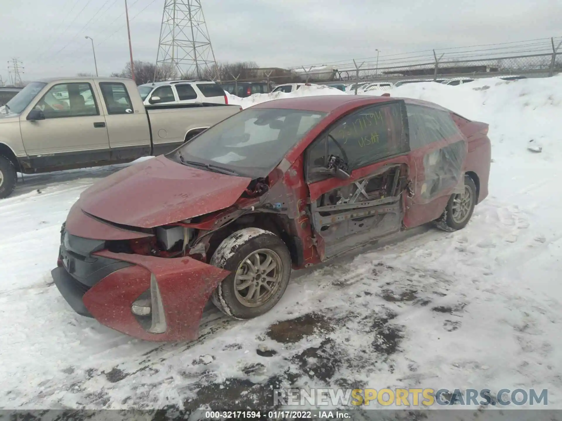 2 Photograph of a damaged car JTDKAMFP7M3182365 TOYOTA PRIUS PRIME 2021