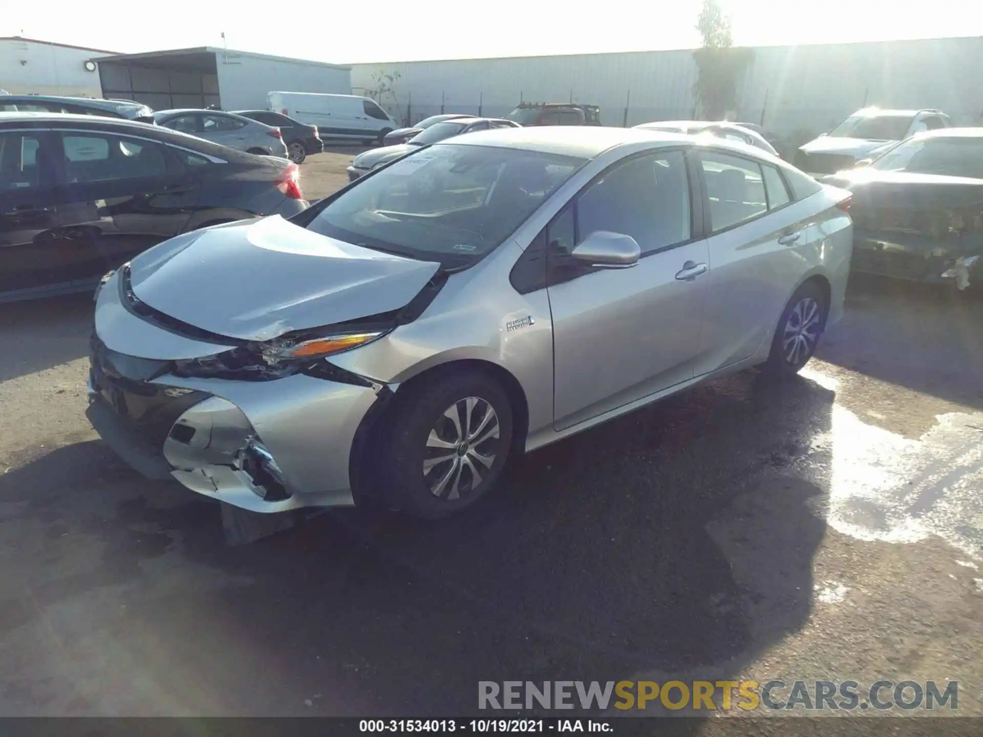 2 Photograph of a damaged car JTDKAMFP9M3165535 TOYOTA PRIUS PRIME 2021