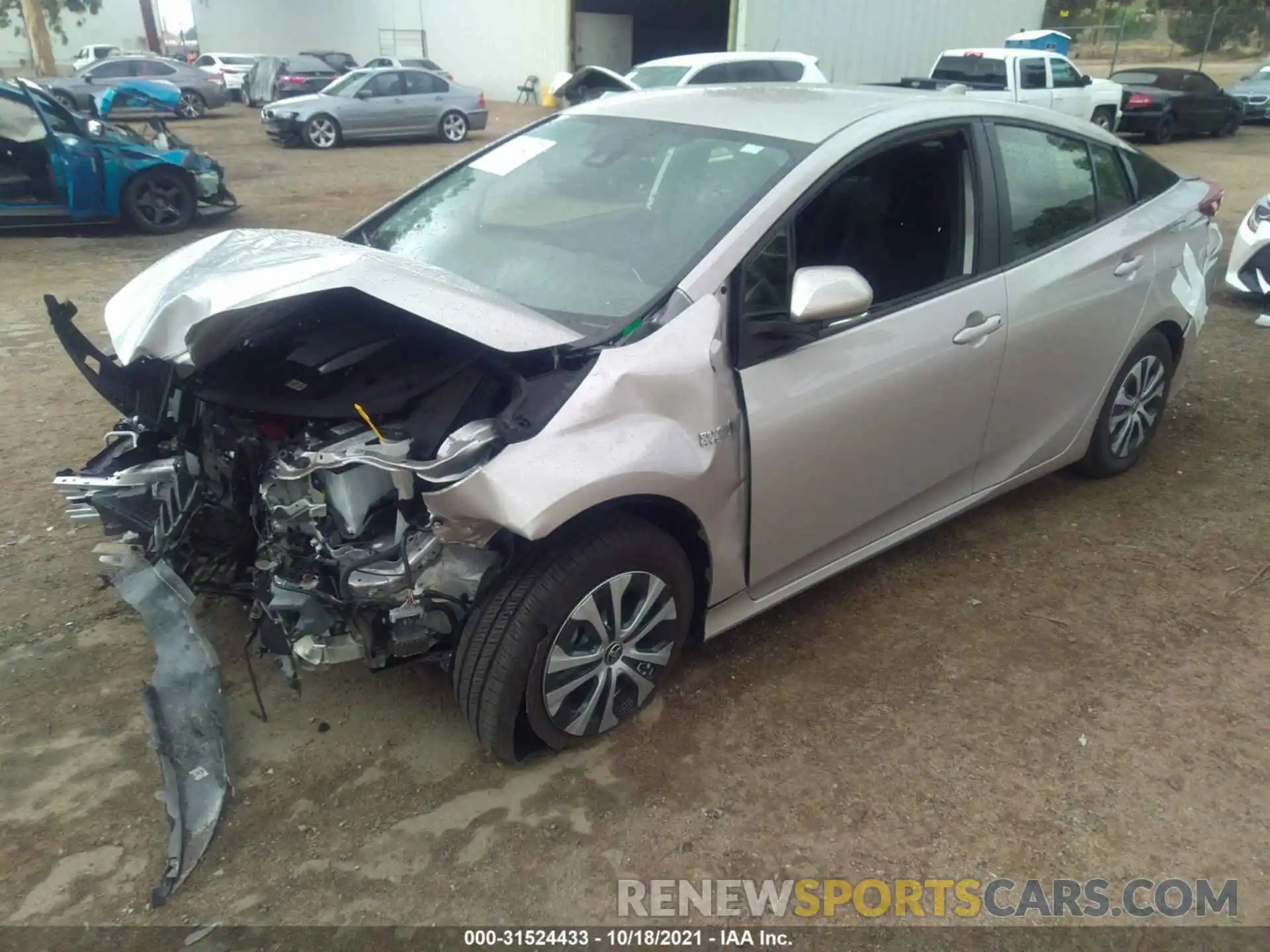 2 Photograph of a damaged car JTDKAMFP9M3179077 TOYOTA PRIUS PRIME 2021