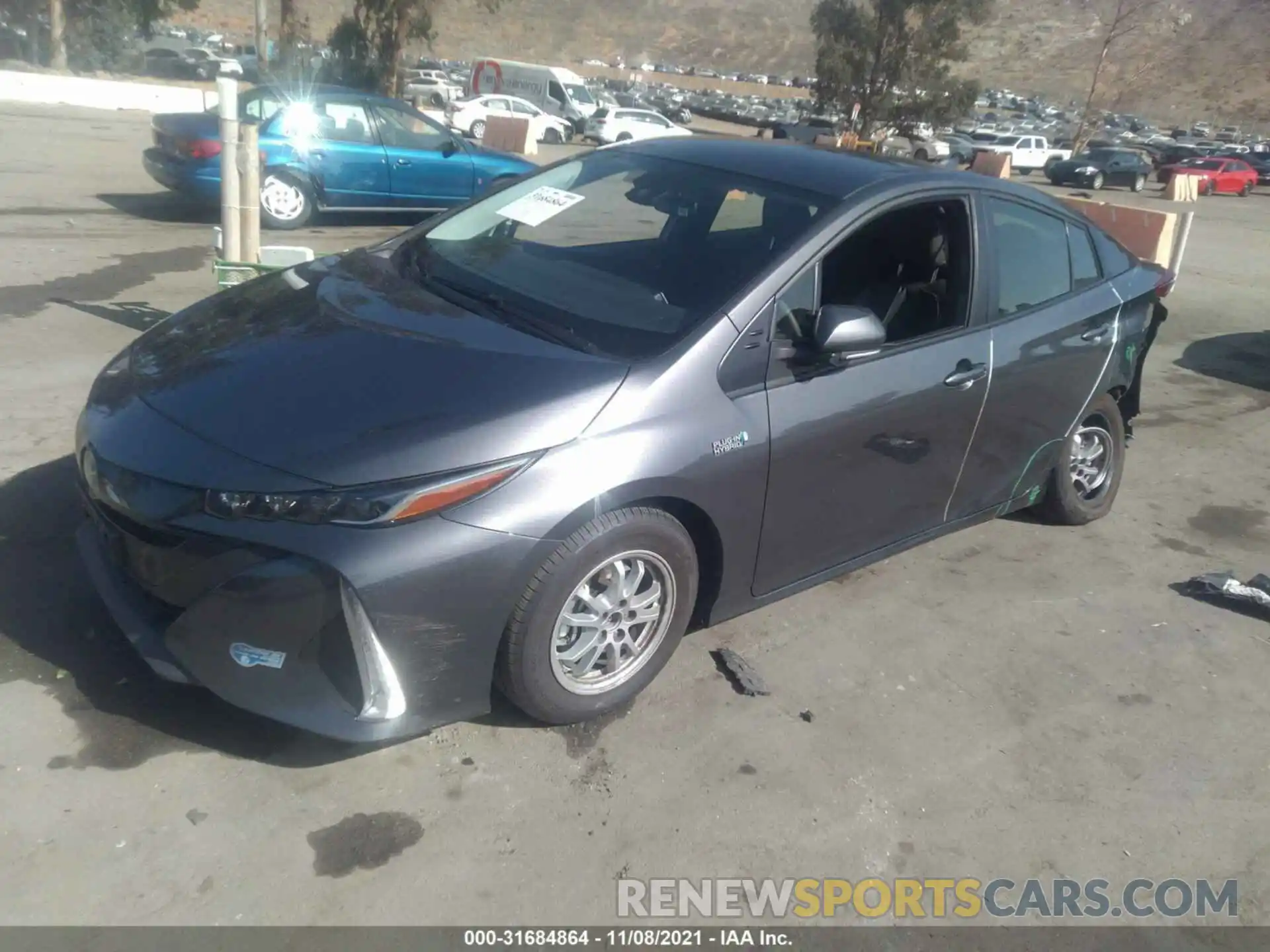 2 Photograph of a damaged car JTDKAMFPXM3168993 TOYOTA PRIUS PRIME 2021