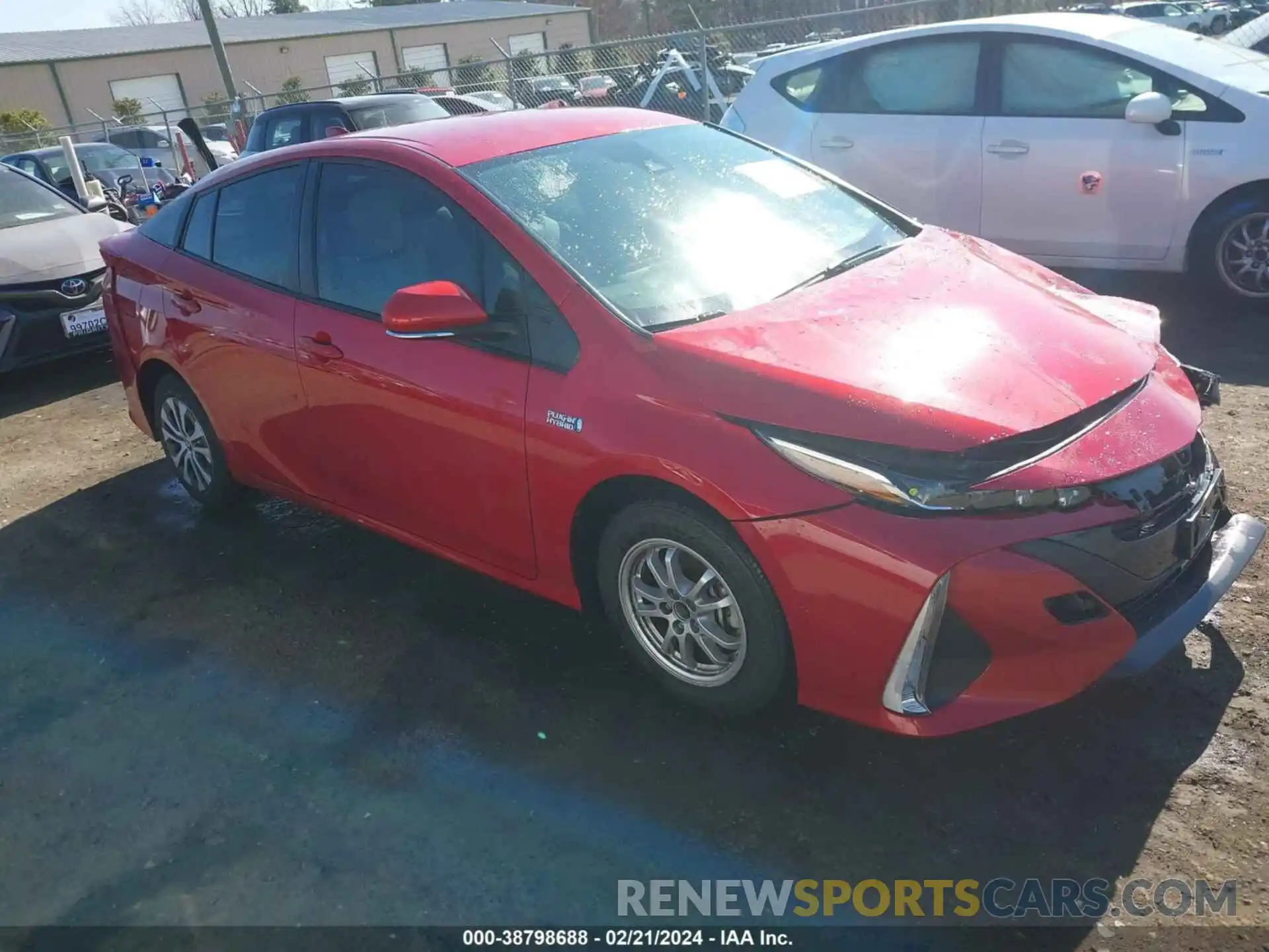 1 Photograph of a damaged car JTDKAMFPXM3173496 TOYOTA PRIUS PRIME 2021