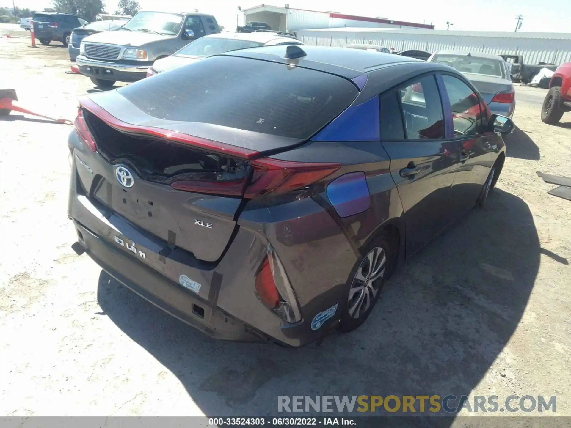 4 Фотография поврежденного автомобиля JTDKAMFPXM3177161 TOYOTA PRIUS PRIME 2021