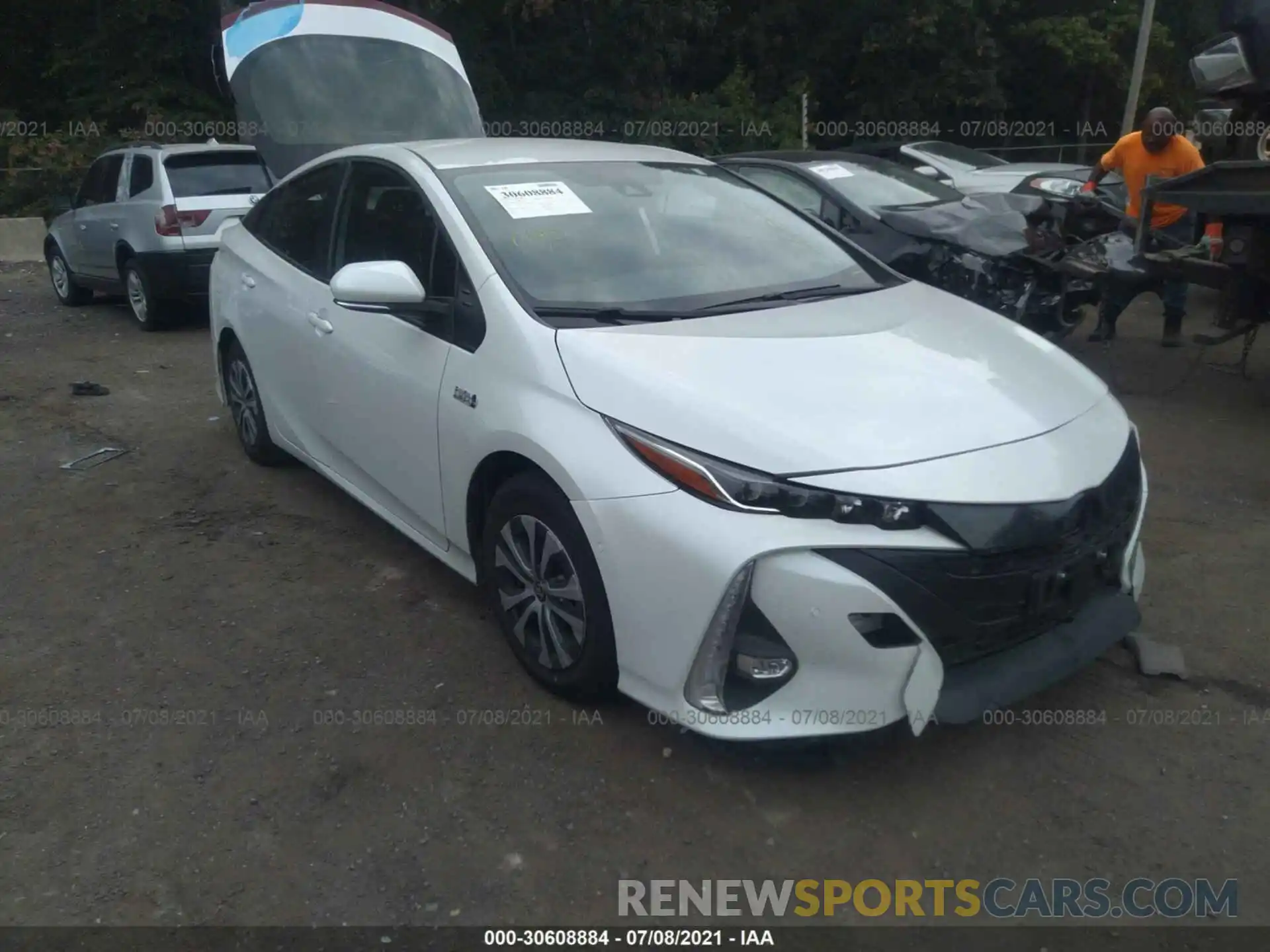 1 Photograph of a damaged car JTDKAMFPXM3178326 TOYOTA PRIUS PRIME 2021