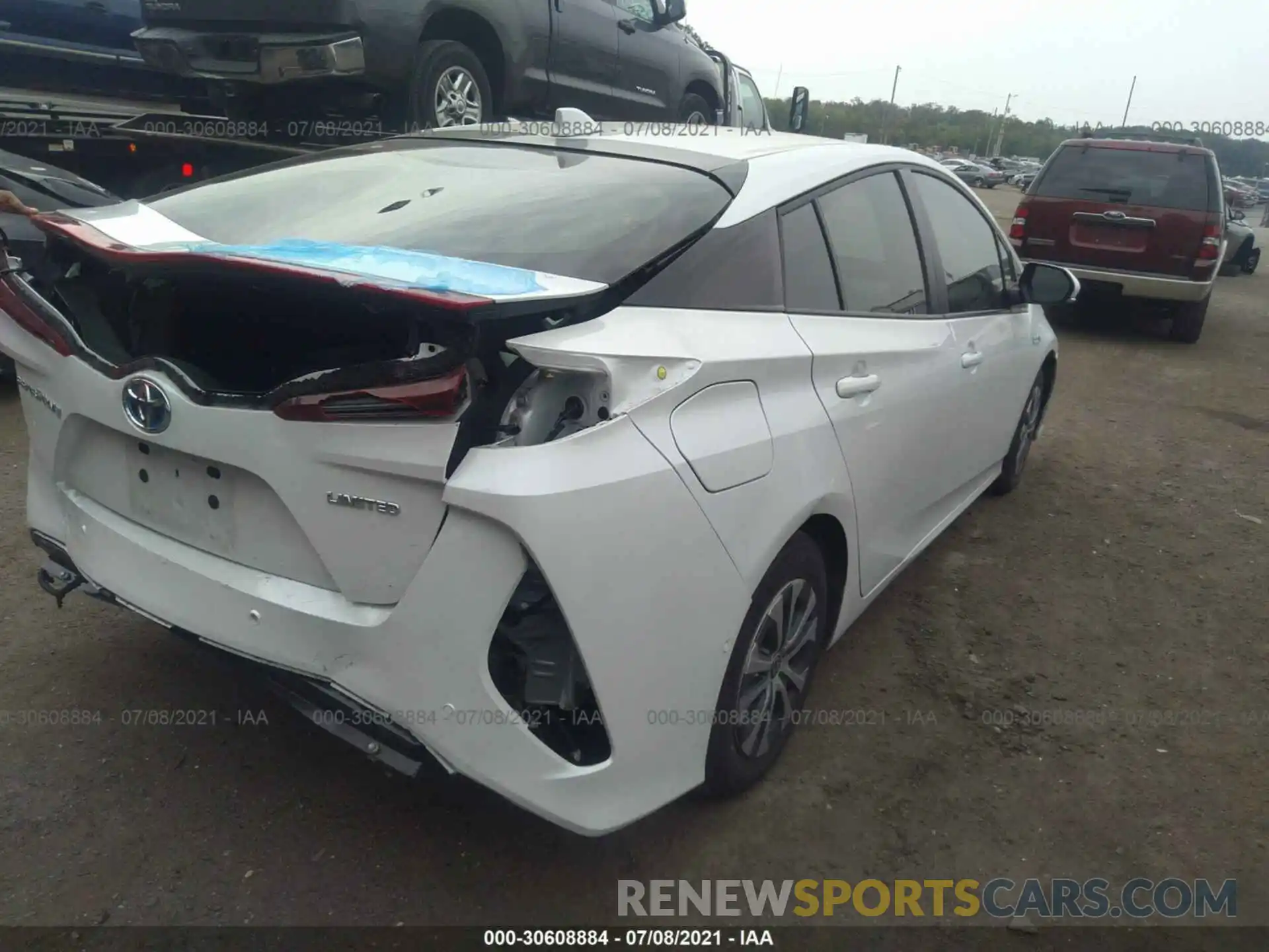 4 Фотография поврежденного автомобиля JTDKAMFPXM3178326 TOYOTA PRIUS PRIME 2021