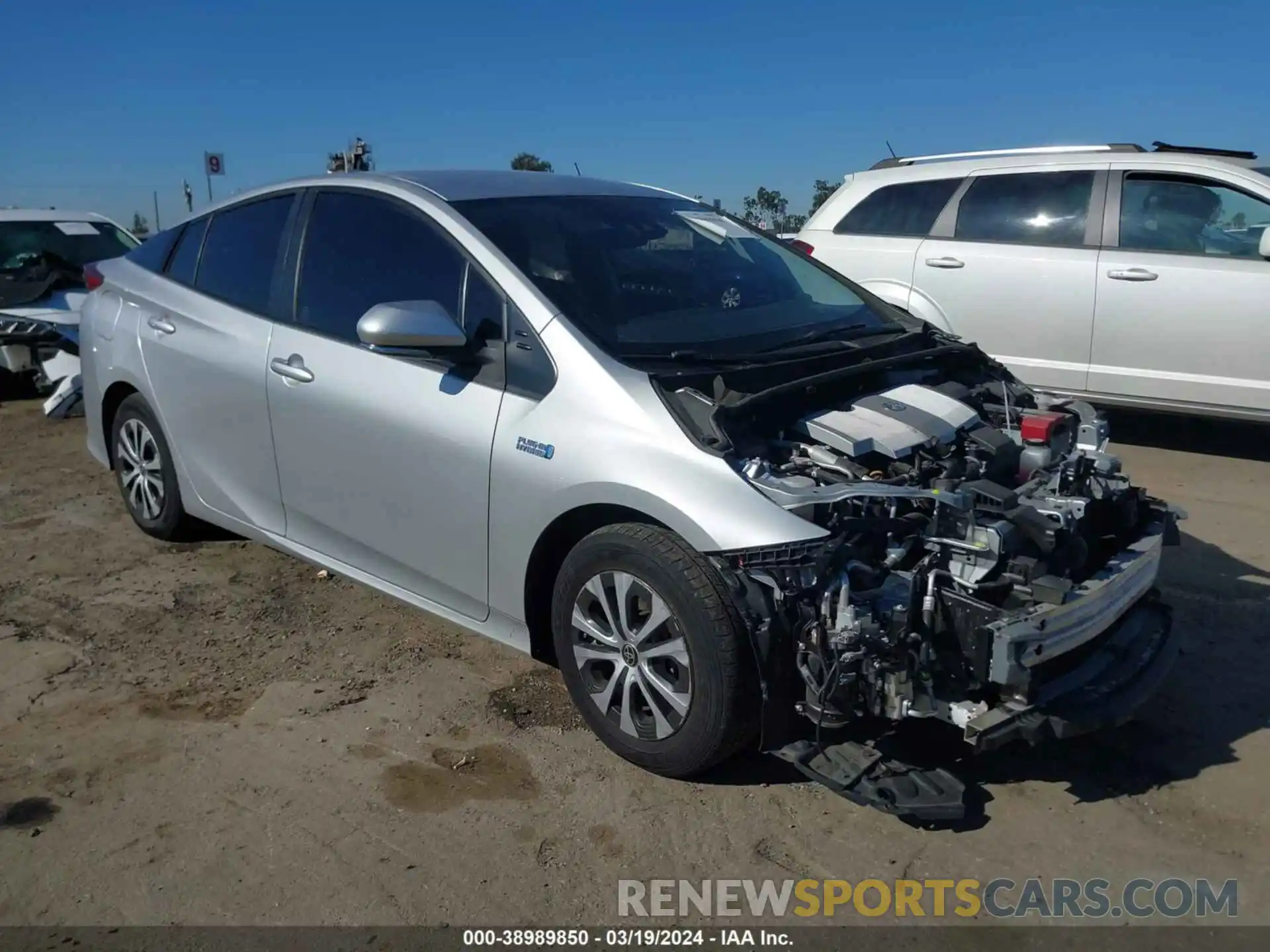 1 Photograph of a damaged car JTDKAMFPXM3180366 TOYOTA PRIUS PRIME 2021