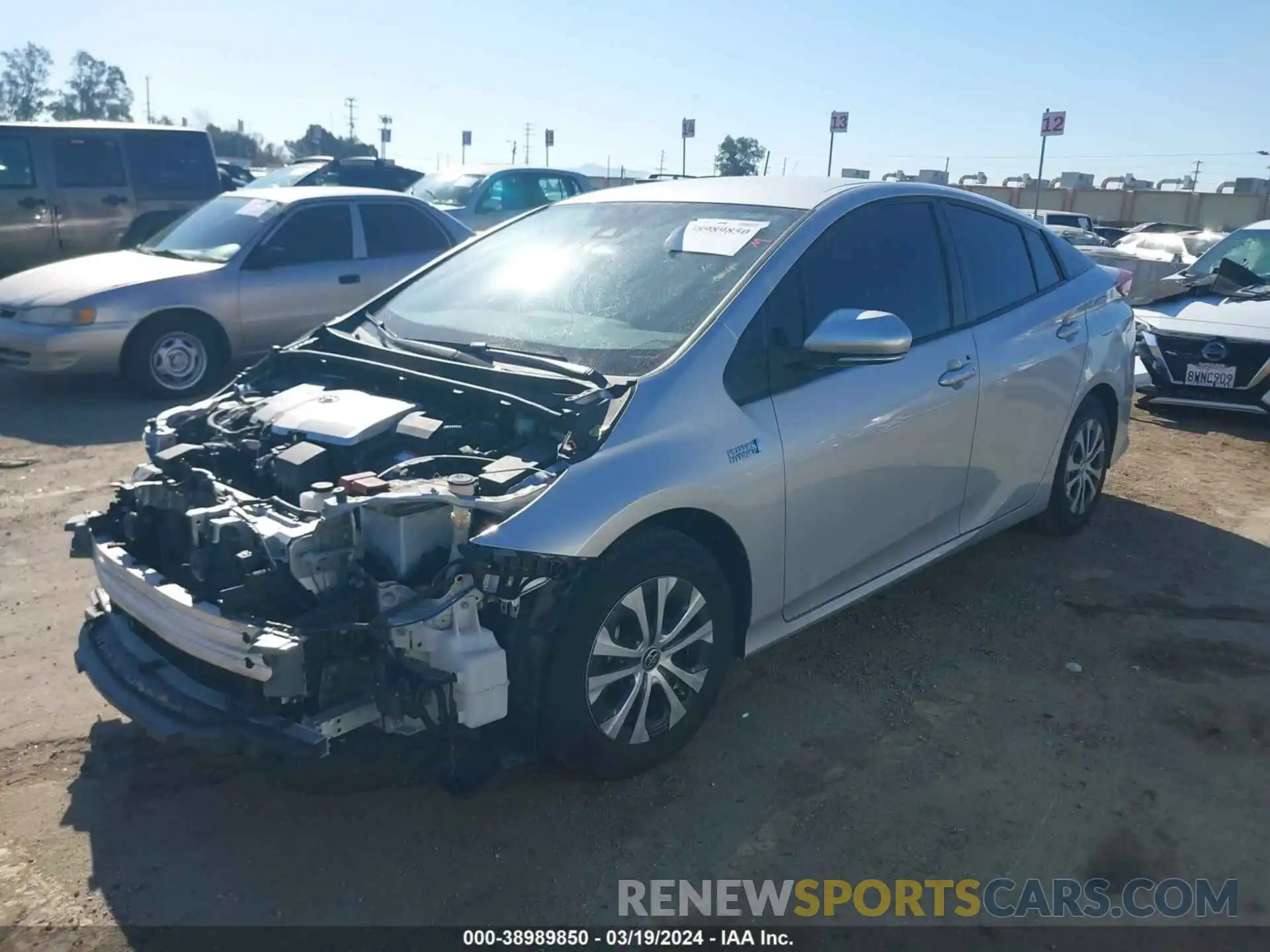 2 Photograph of a damaged car JTDKAMFPXM3180366 TOYOTA PRIUS PRIME 2021