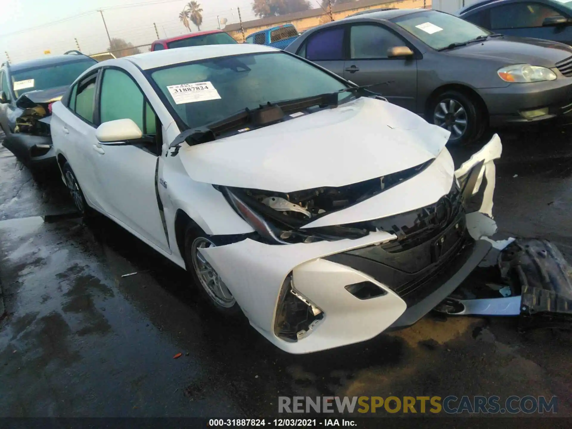 1 Photograph of a damaged car JTDKAMFPXM3183140 TOYOTA PRIUS PRIME 2021