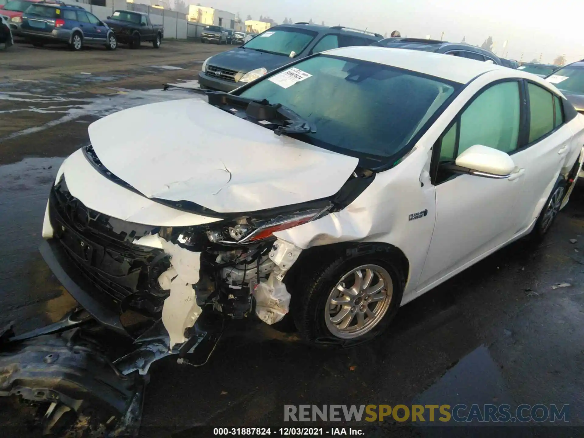 2 Photograph of a damaged car JTDKAMFPXM3183140 TOYOTA PRIUS PRIME 2021