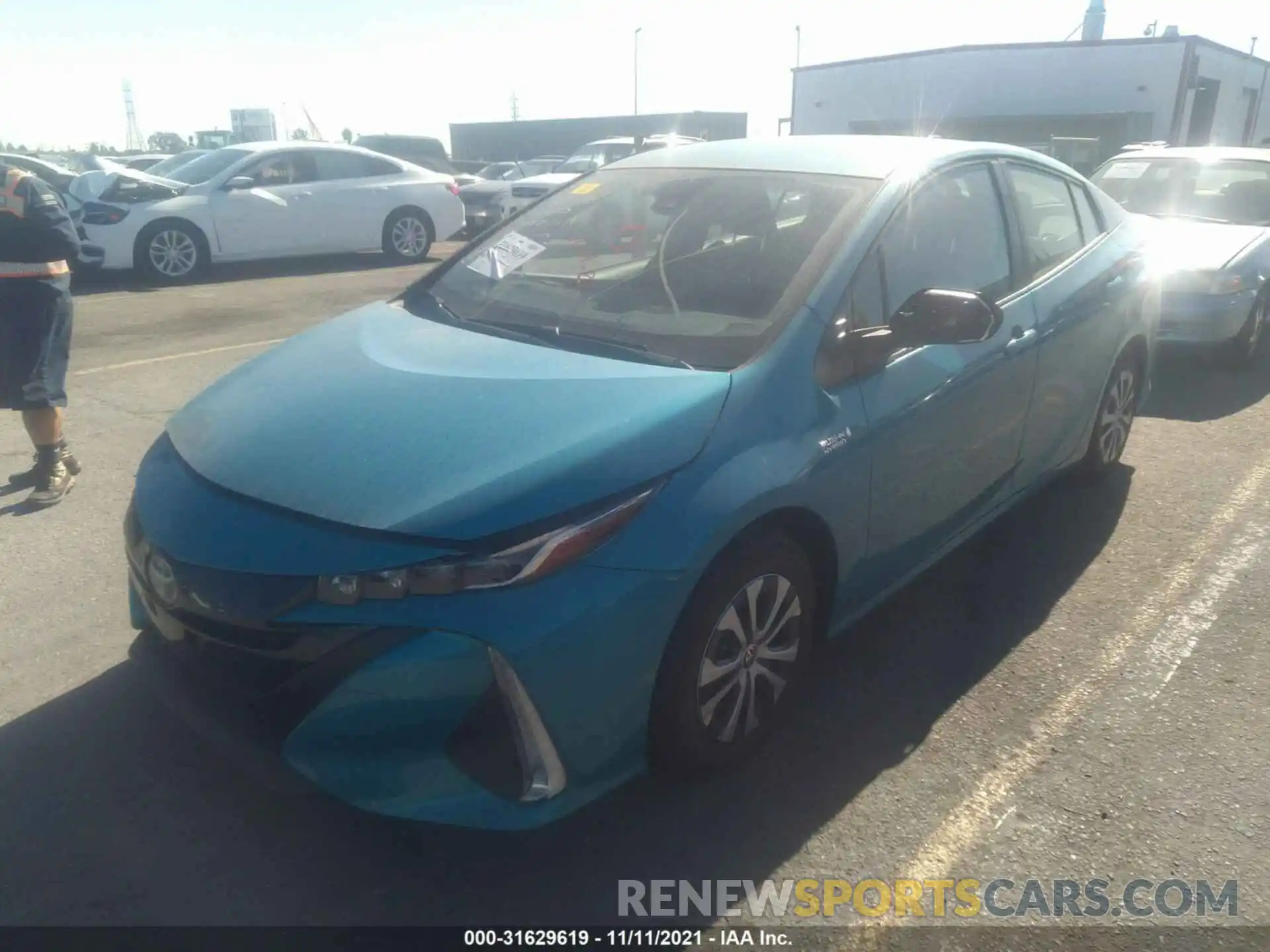 2 Photograph of a damaged car JTDKAMFPXM3194851 TOYOTA PRIUS PRIME 2021