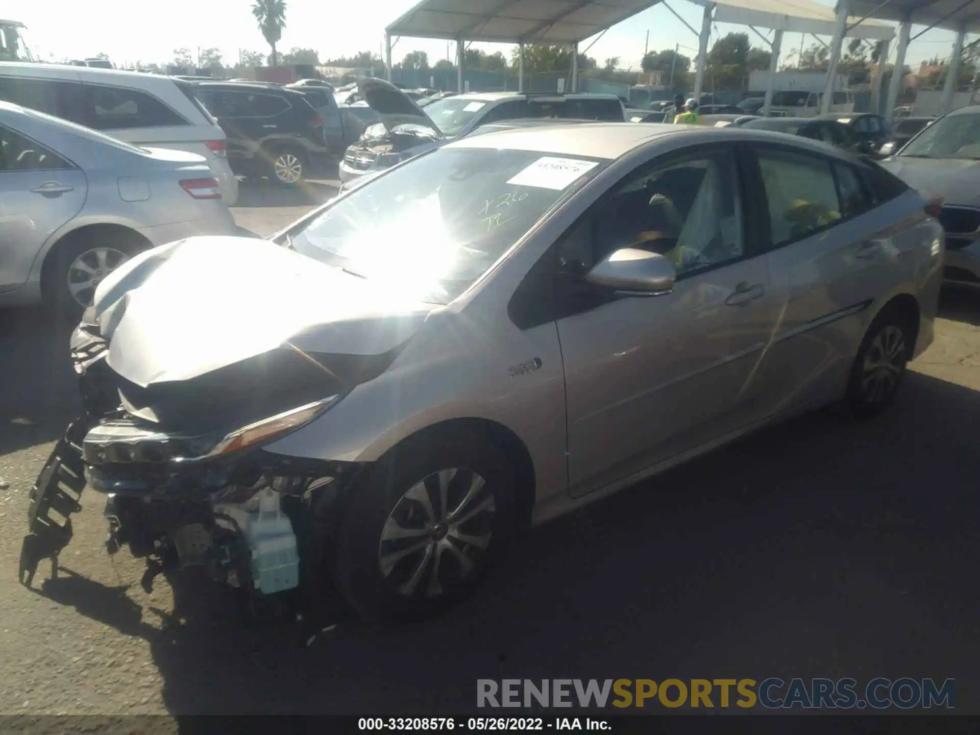 2 Photograph of a damaged car JTDKAMFP0N3197369 TOYOTA PRIUS PRIME 2022