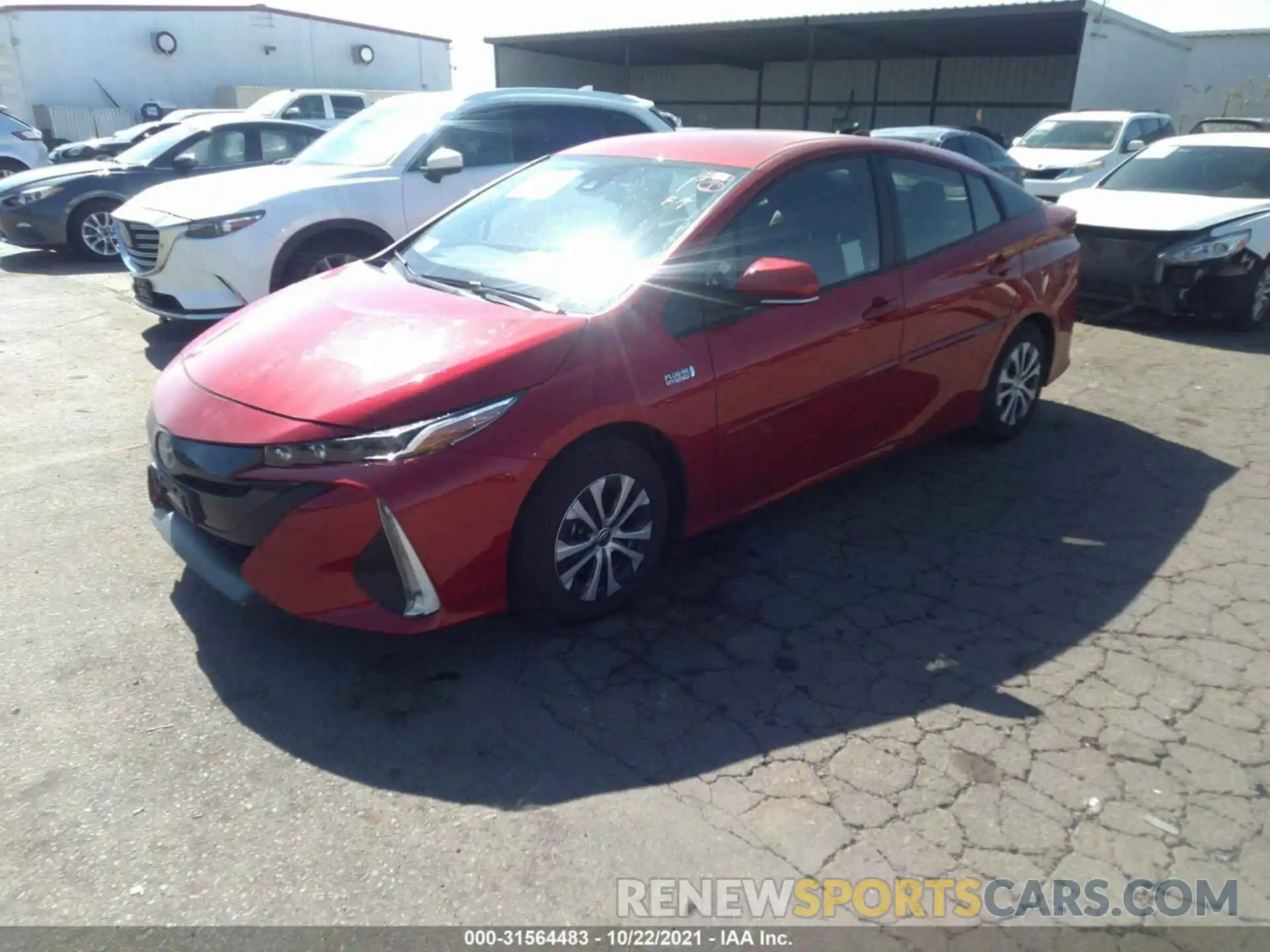 2 Photograph of a damaged car JTDKAMFP1N3197977 TOYOTA PRIUS PRIME 2022