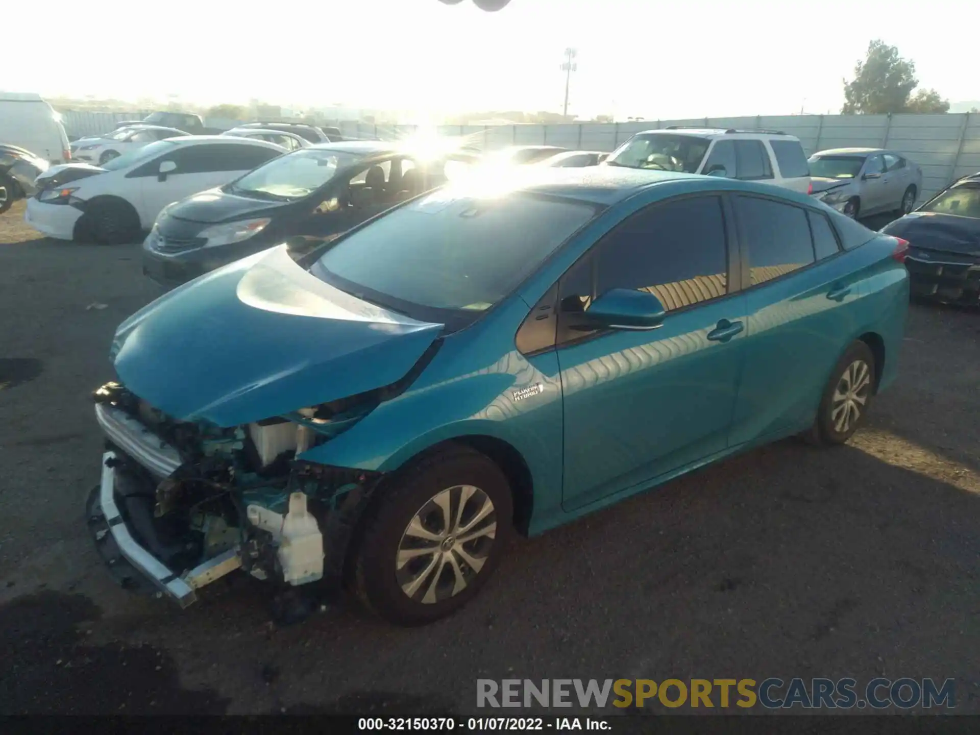 2 Photograph of a damaged car JTDKAMFP2N3203155 TOYOTA PRIUS PRIME 2022