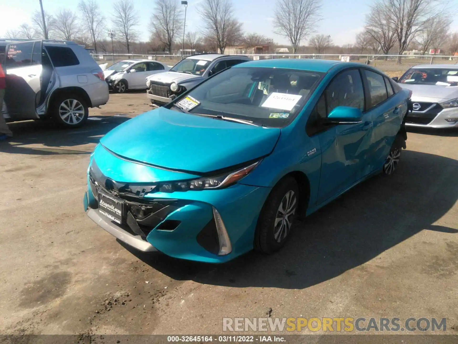 2 Фотография поврежденного автомобиля JTDKAMFP7N3200283 TOYOTA PRIUS PRIME 2022