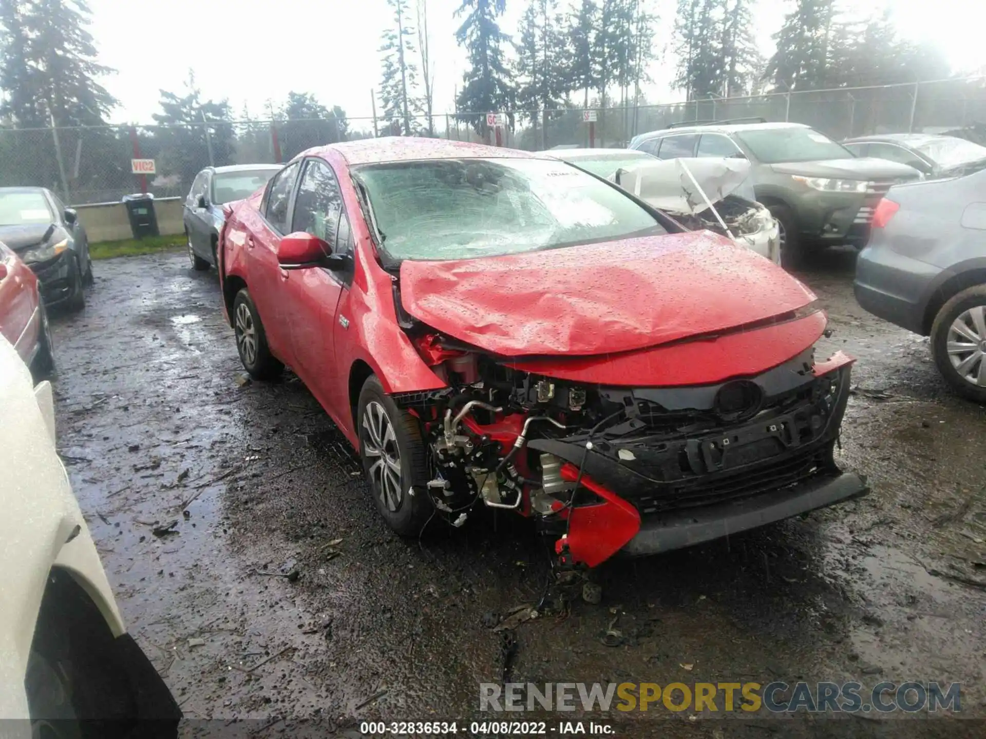 1 Photograph of a damaged car JTDKAMFP7N3208206 TOYOTA PRIUS PRIME 2022